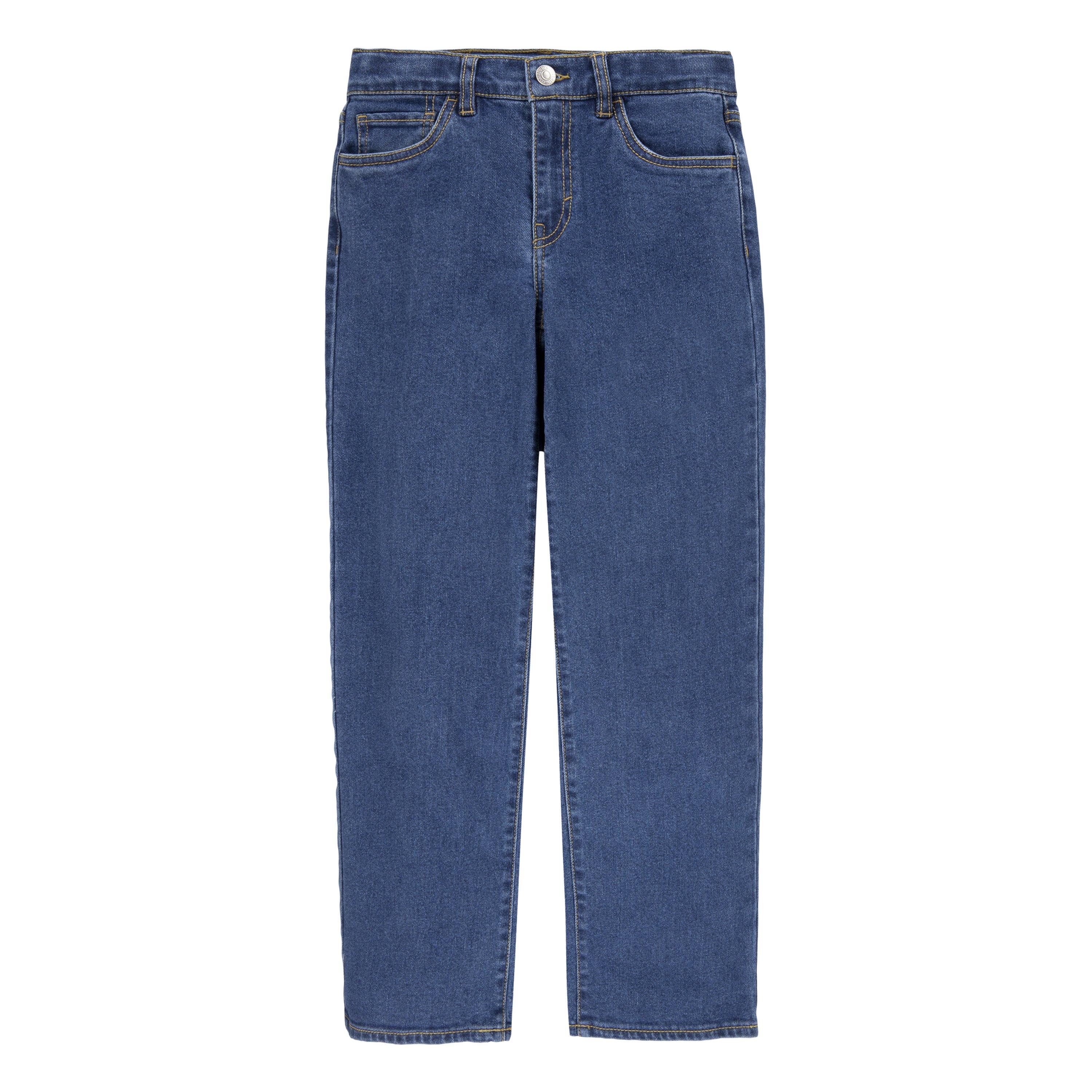 Levi's Wide Leg Med Washed Big Girls' Denim Blue Jeans - BLUE Thumbnail View 8