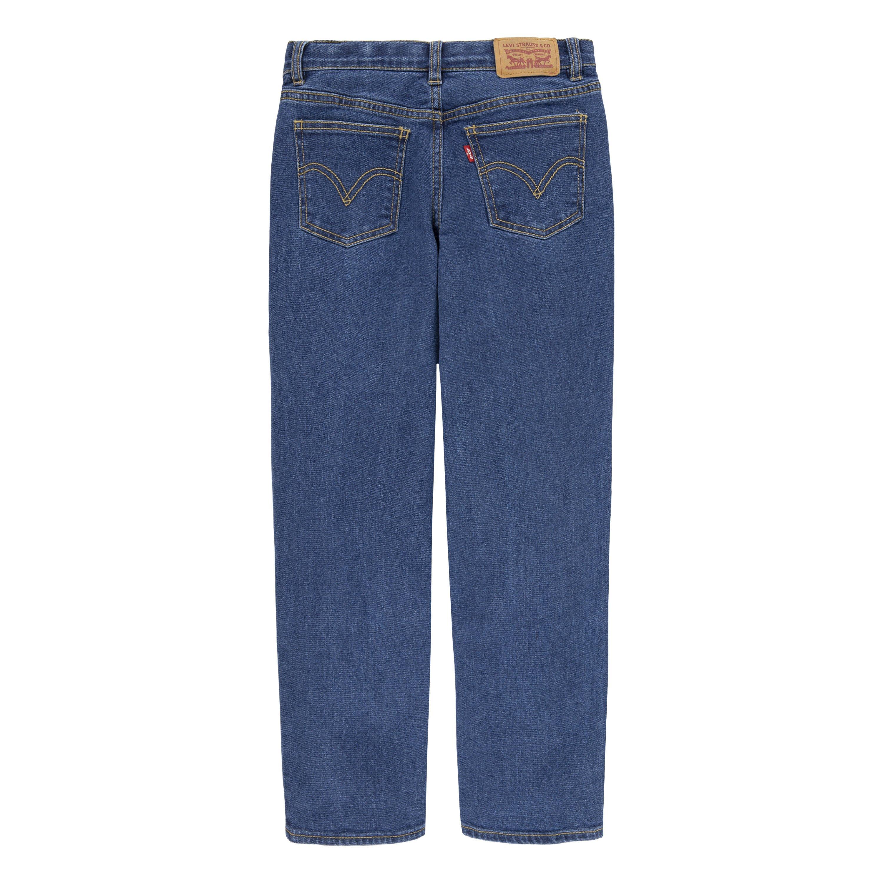 Levi's Wide Leg Med Washed Big Girls' Denim Blue Jeans - BLUE Thumbnail View 9