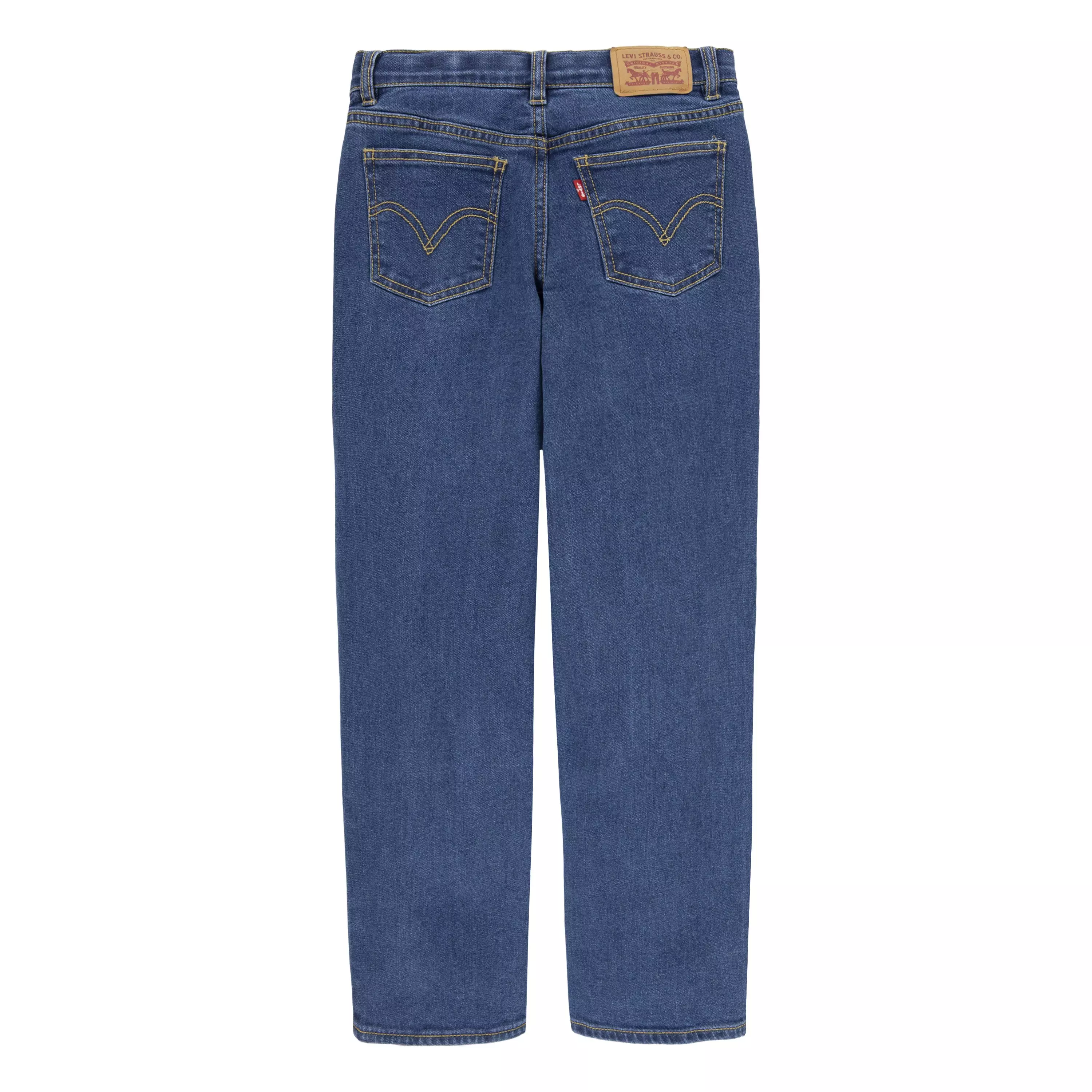 Levi's Wide Leg Med Washed Big Girls' Denim Blue Jeans - BLUE