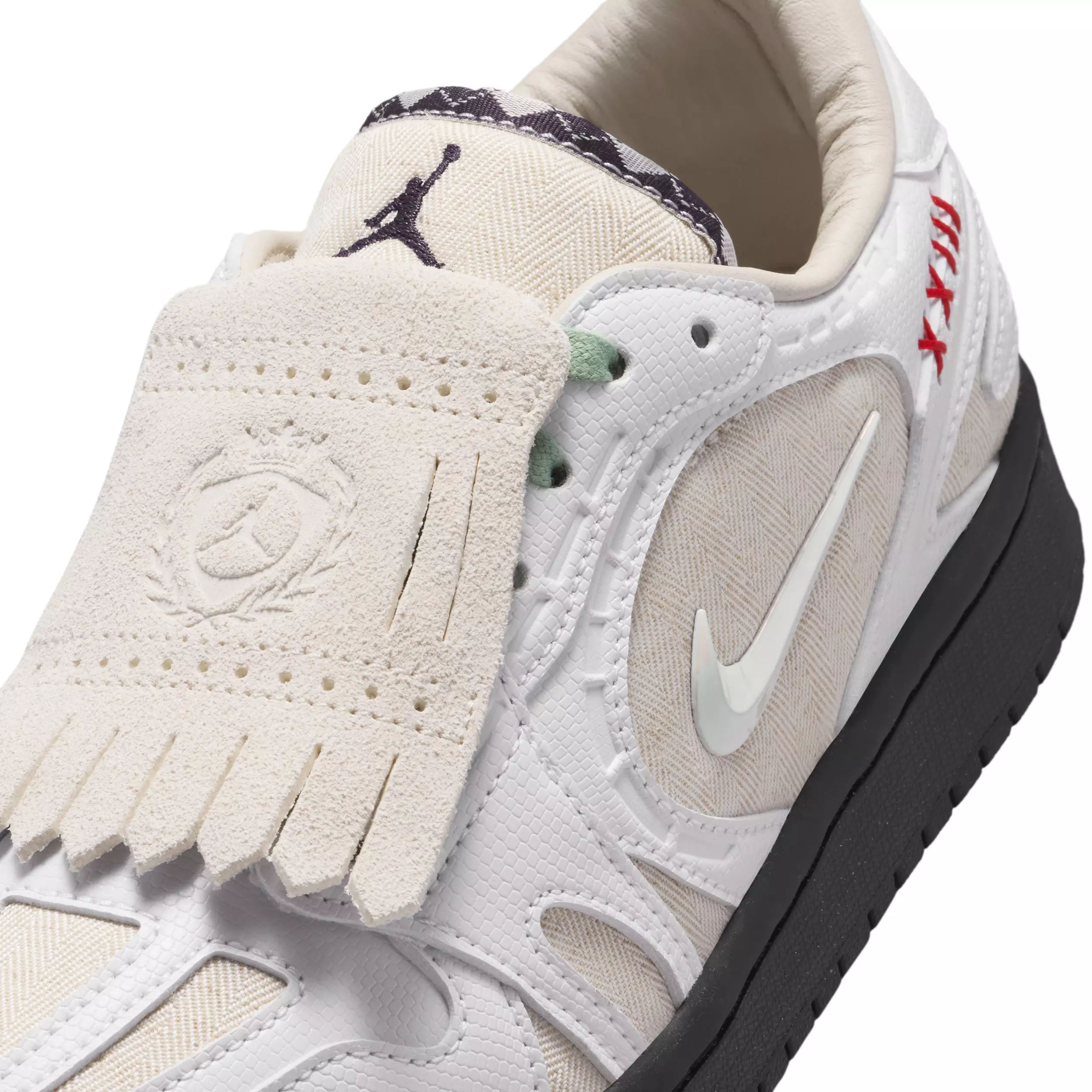 Jordan 1 Low Method of Make "Light Orewood Brown/Black/Steam/White" Women's Shoe - LT BROWN/BLACK/STEAM/WHITE
