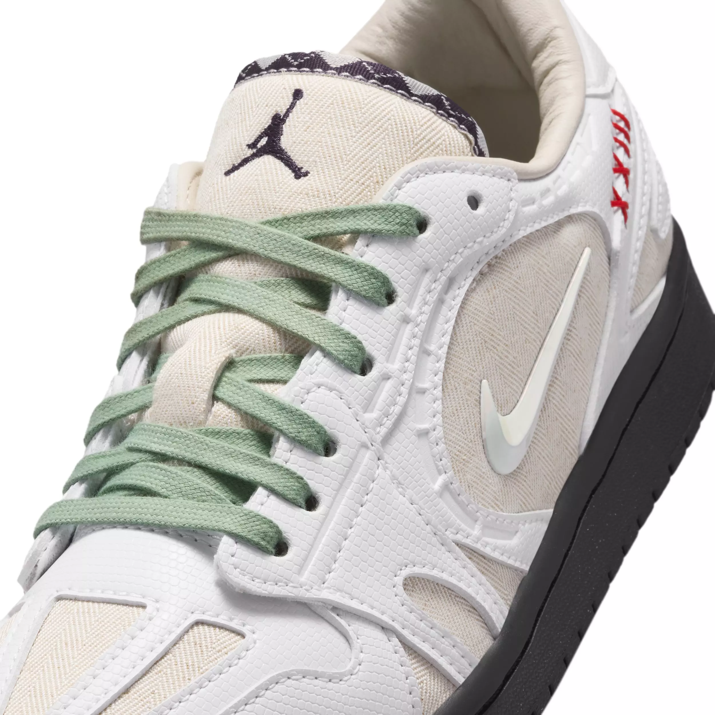 Jordan 1 Low Method of Make "Light Orewood Brown/Black/Steam/White" Women's Shoe - LT BROWN/BLACK/STEAM/WHITE