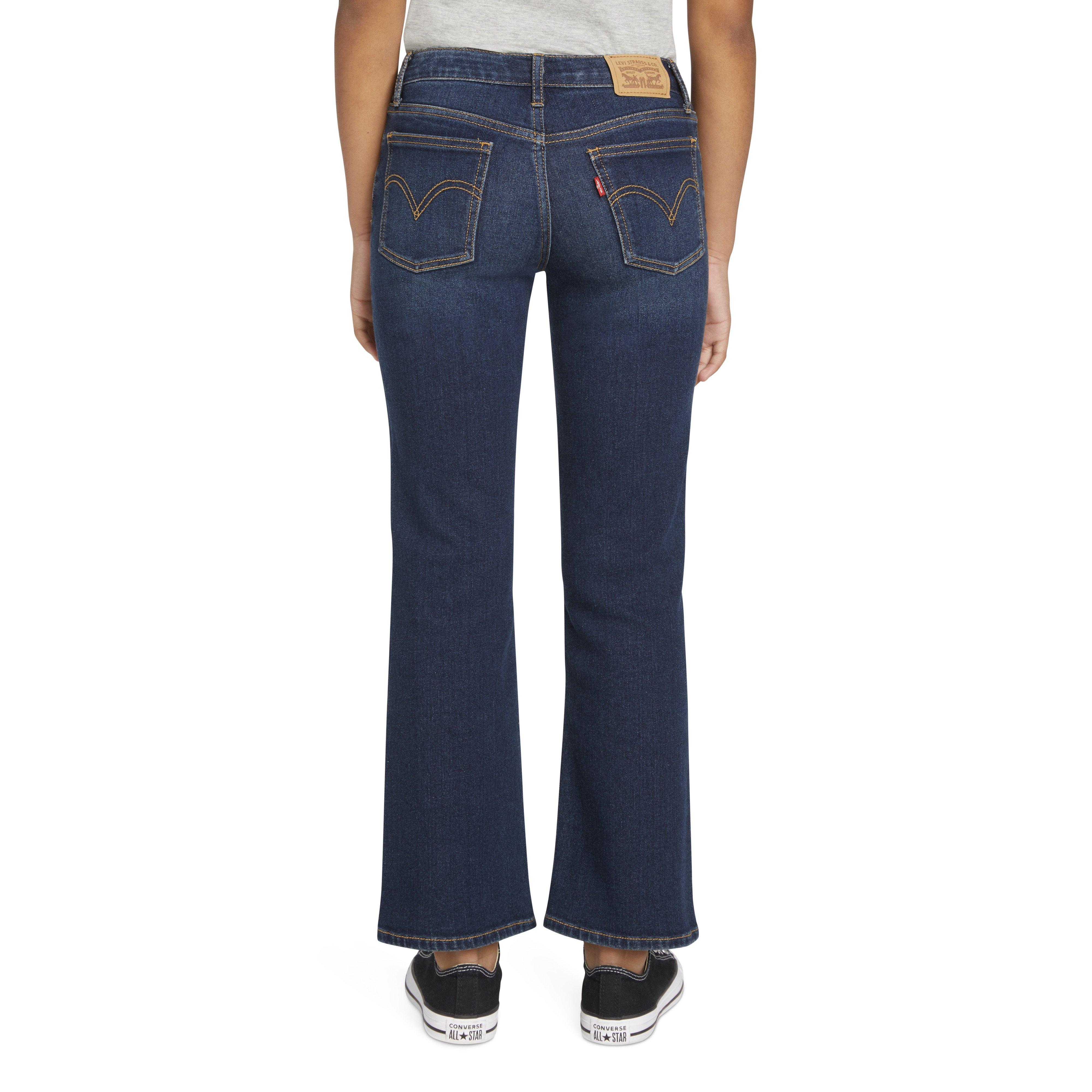 Levi's Big Girls' Wide Leg Dk Wash Dk Blue Denim Jeans - DK BLUE Thumbnail View 2