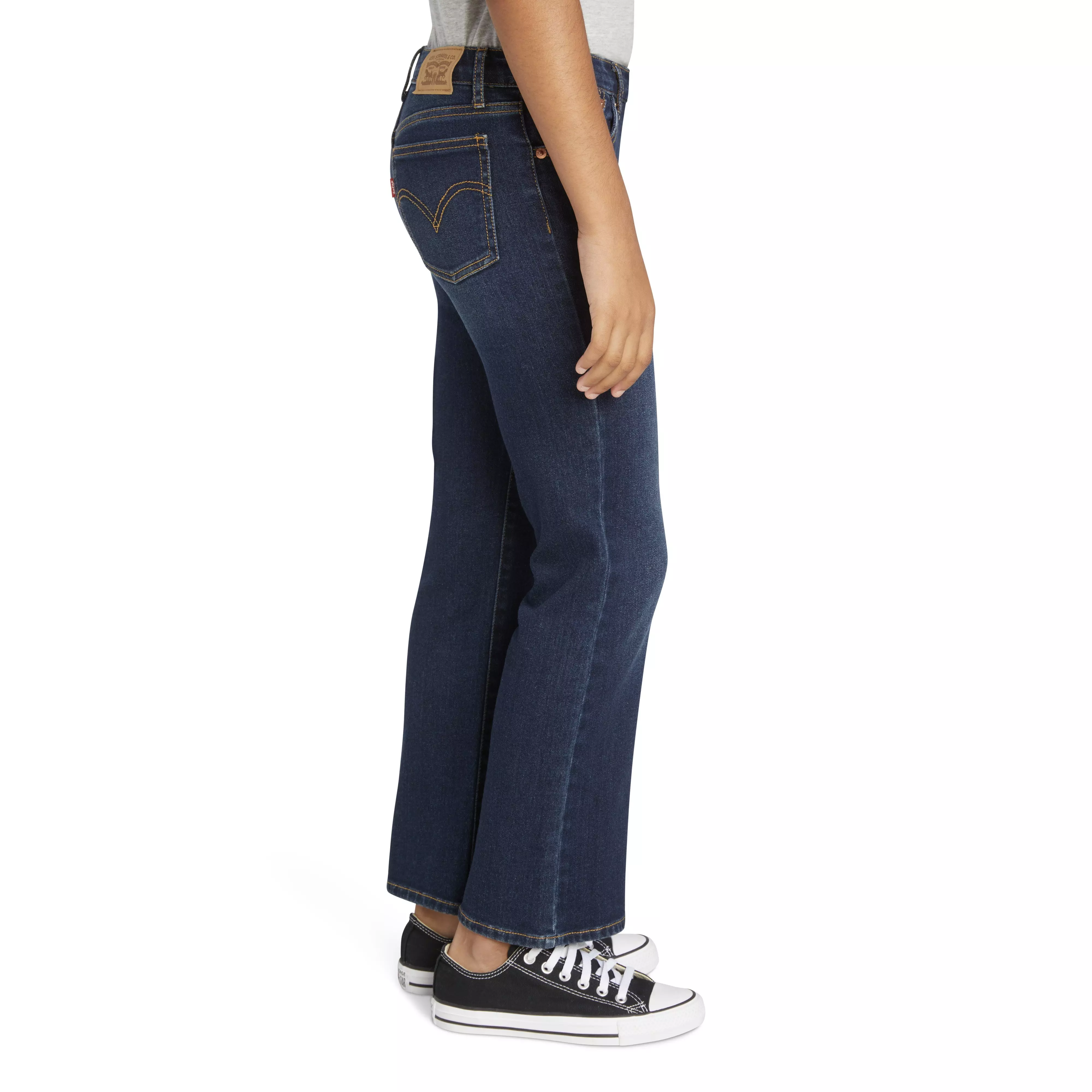 Levi's Wide Leg Dk Wash Big Girls' Dk Blue Denim Jeans - DK BLUE