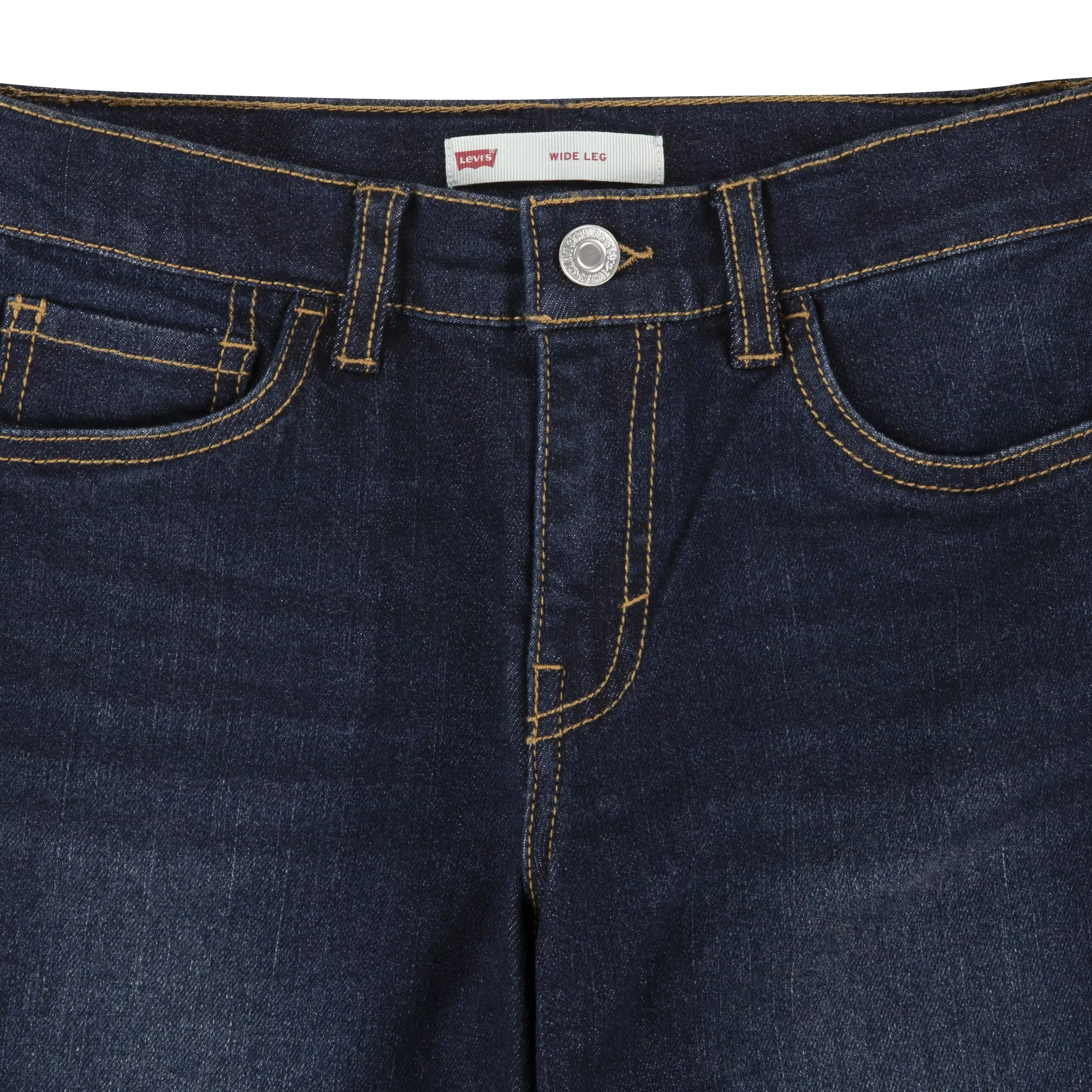 Levi's Wide Leg Dk Wash Big Girls' Dk Blue Denim Jeans - DK BLUE