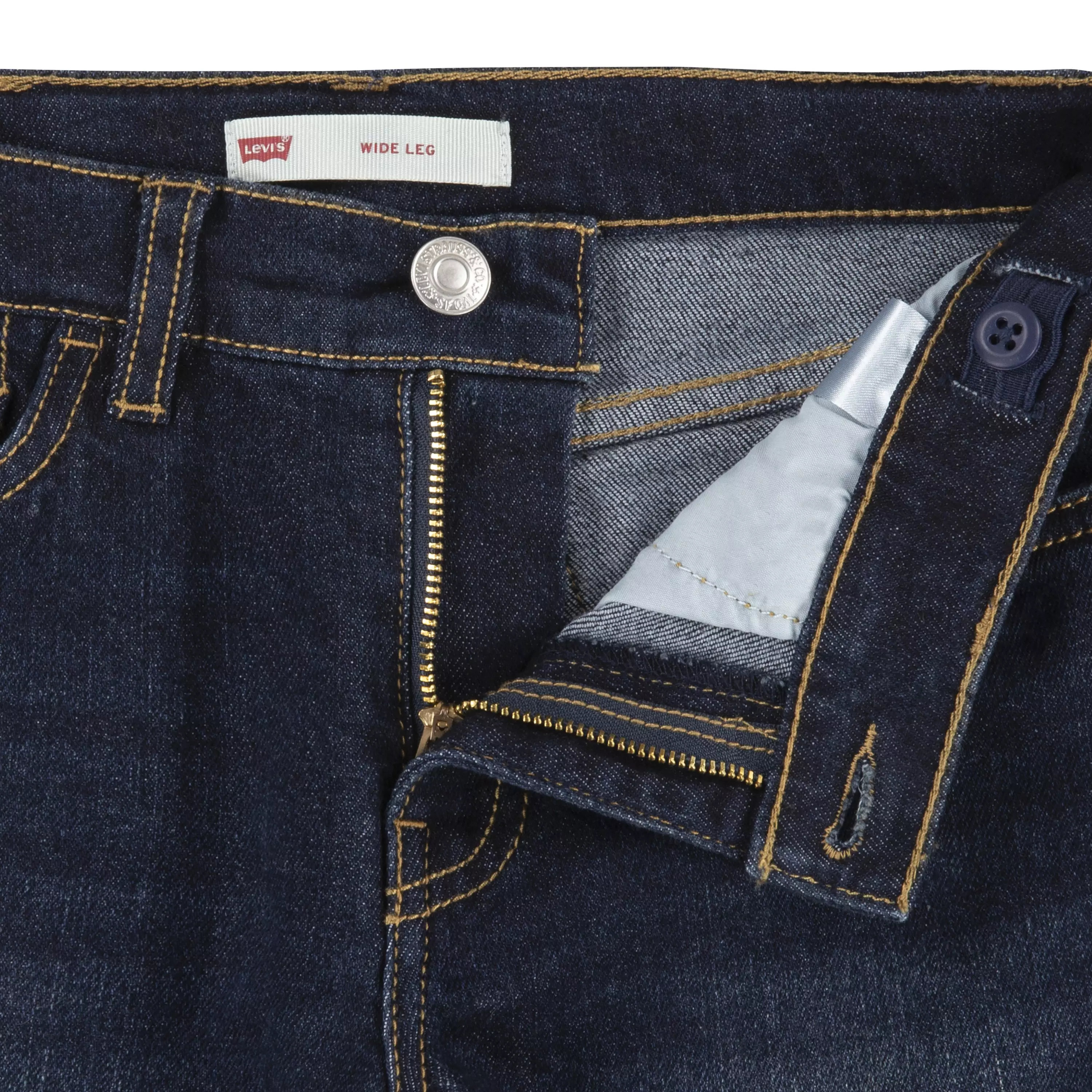 Levi's Big Girls' Wide Leg Dk Wash Dk Blue Denim Jeans - DK BLUE