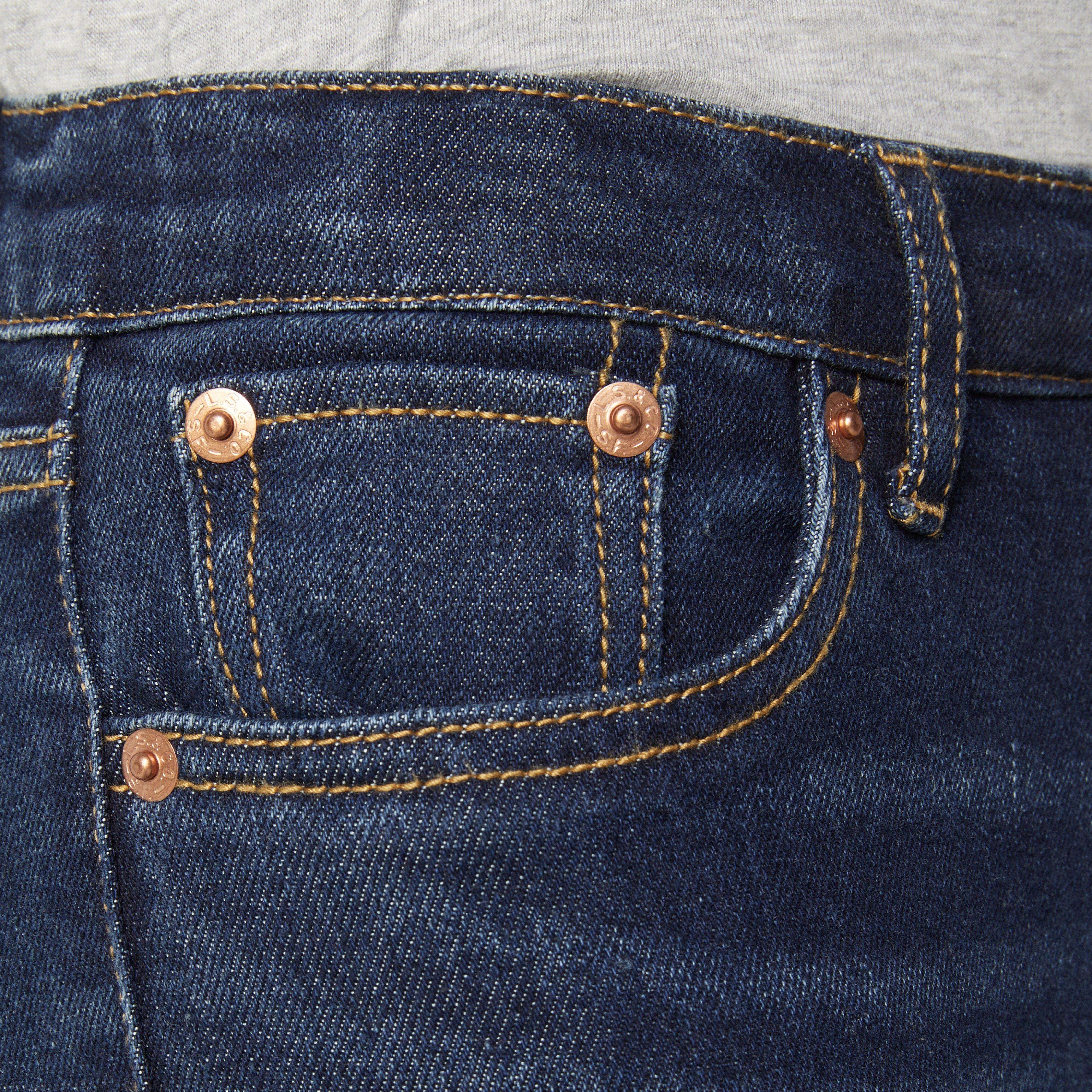 Levi's Wide Leg Dk Wash Big Girls' Dk Blue Denim Jeans - DK BLUE Thumbnail View 6