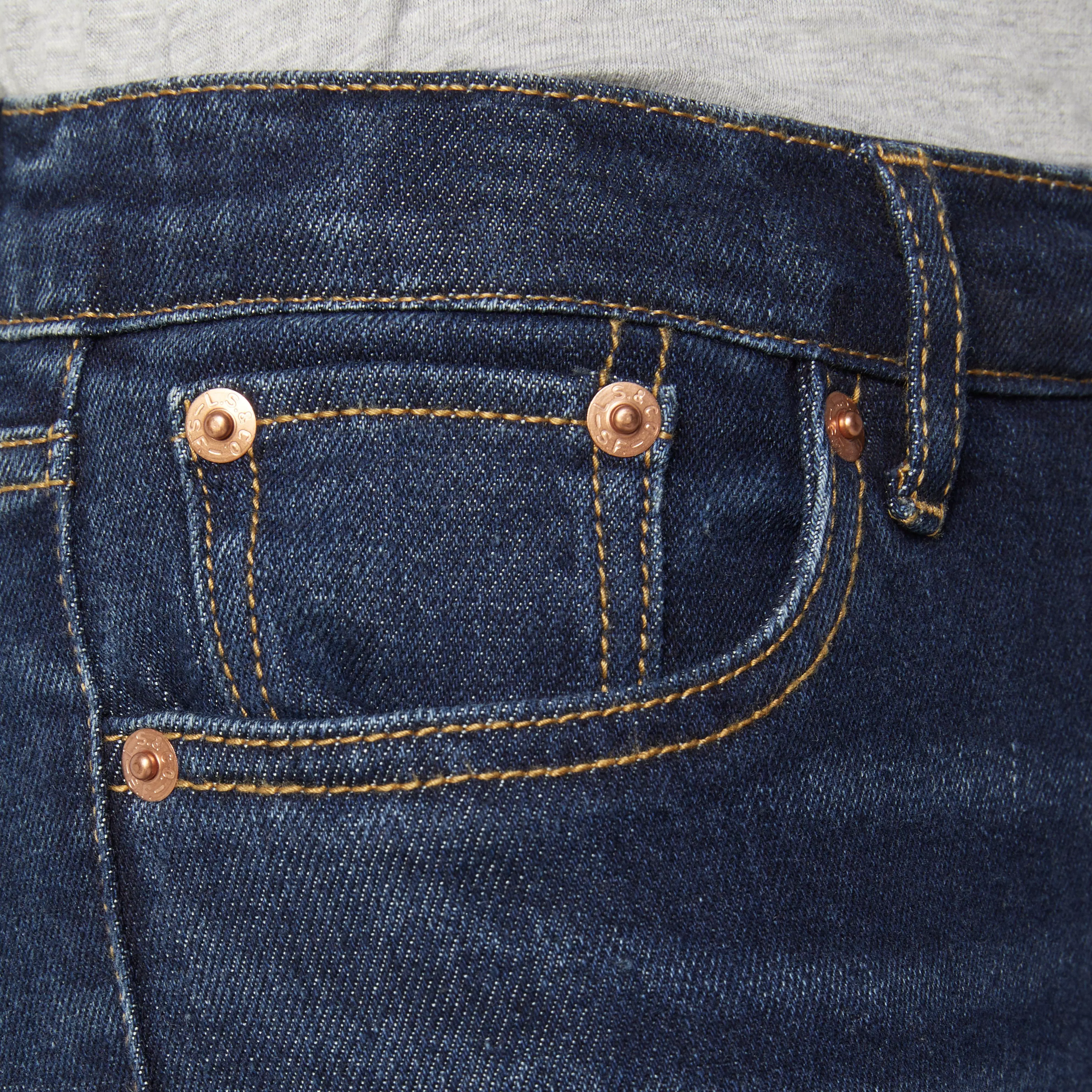Levi's Wide Leg Dk Wash Big Girls' Dk Blue Denim Jeans - DK BLUE