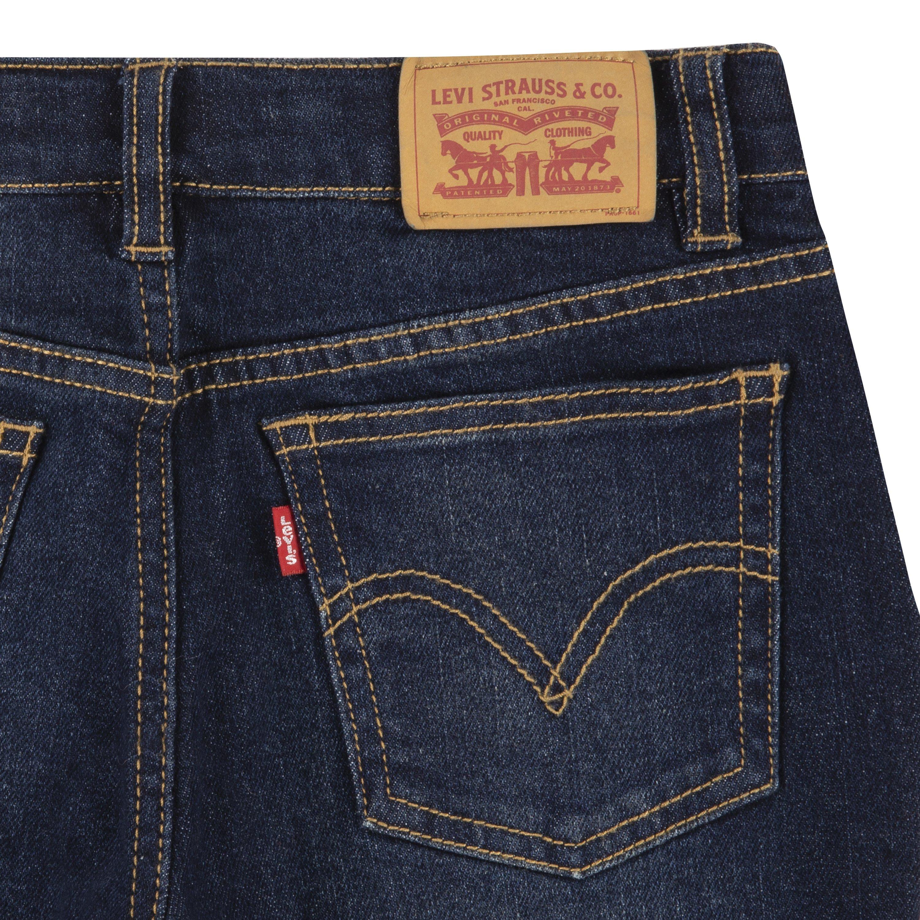 Levi's Big Girls' Wide Leg Dk Wash Dk Blue Denim Jeans - DK BLUE Thumbnail View 7