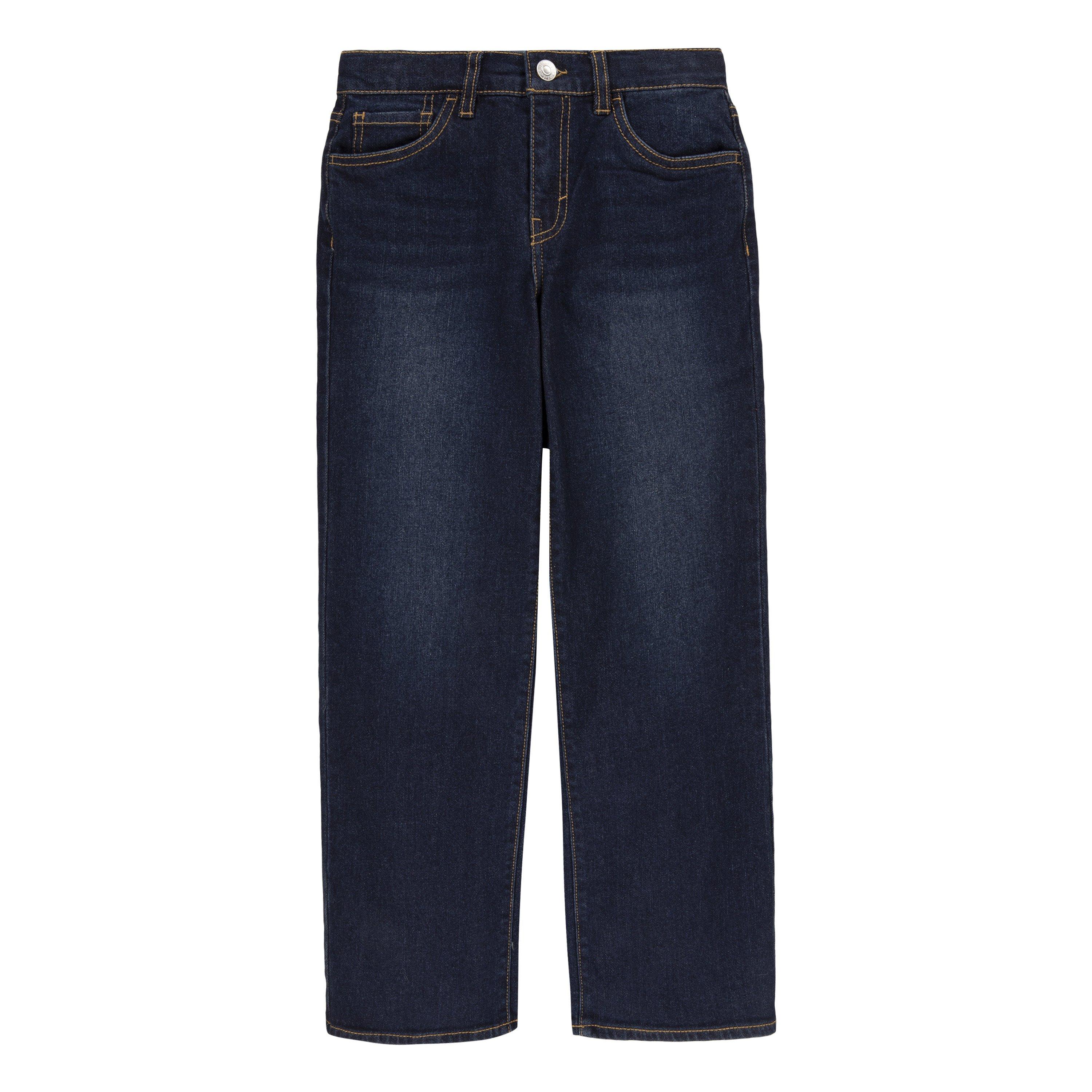 Levi's Wide Leg Dk Wash Big Girls' Dk Blue Denim Jeans - DK BLUE Thumbnail View 8