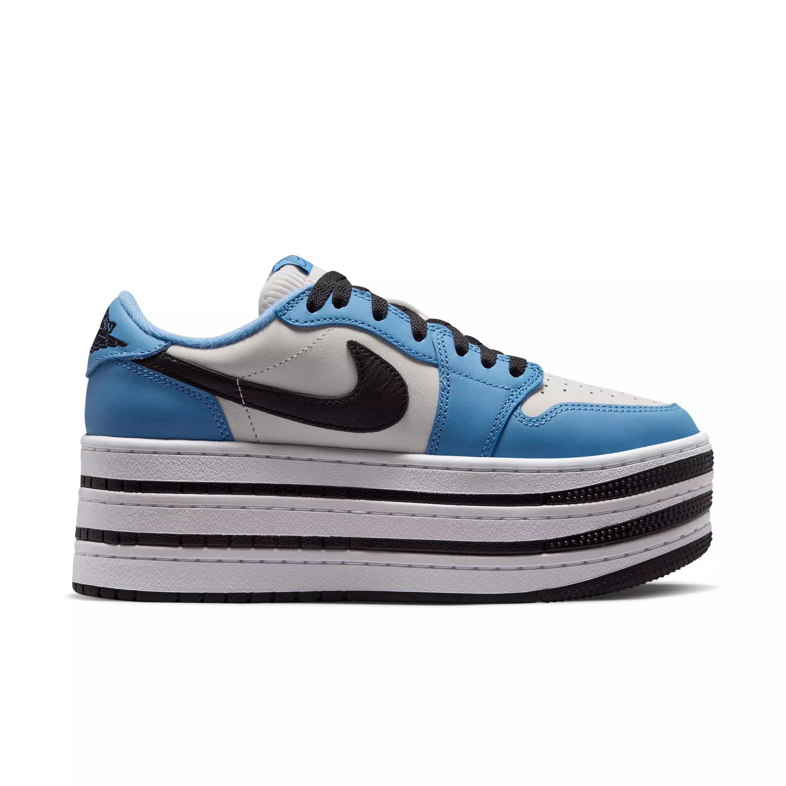 Jordan 1 Triple Stack "Blue Beyond/Black/White" Women's Shoe - BLUE/BLACK/WHITE