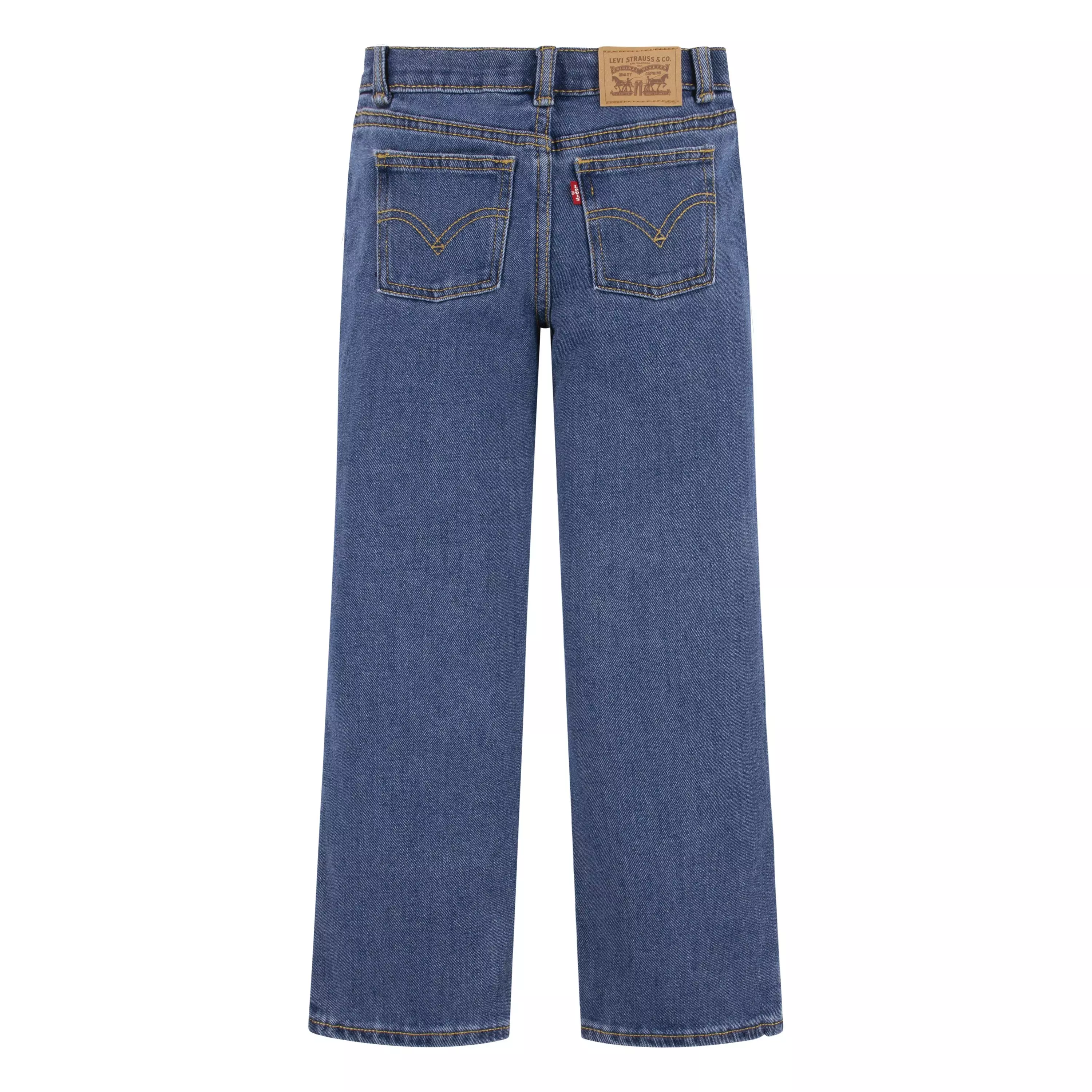Levi's Wide Leg Med Wash Little Girls' Blue Denim Jeans - BLUE