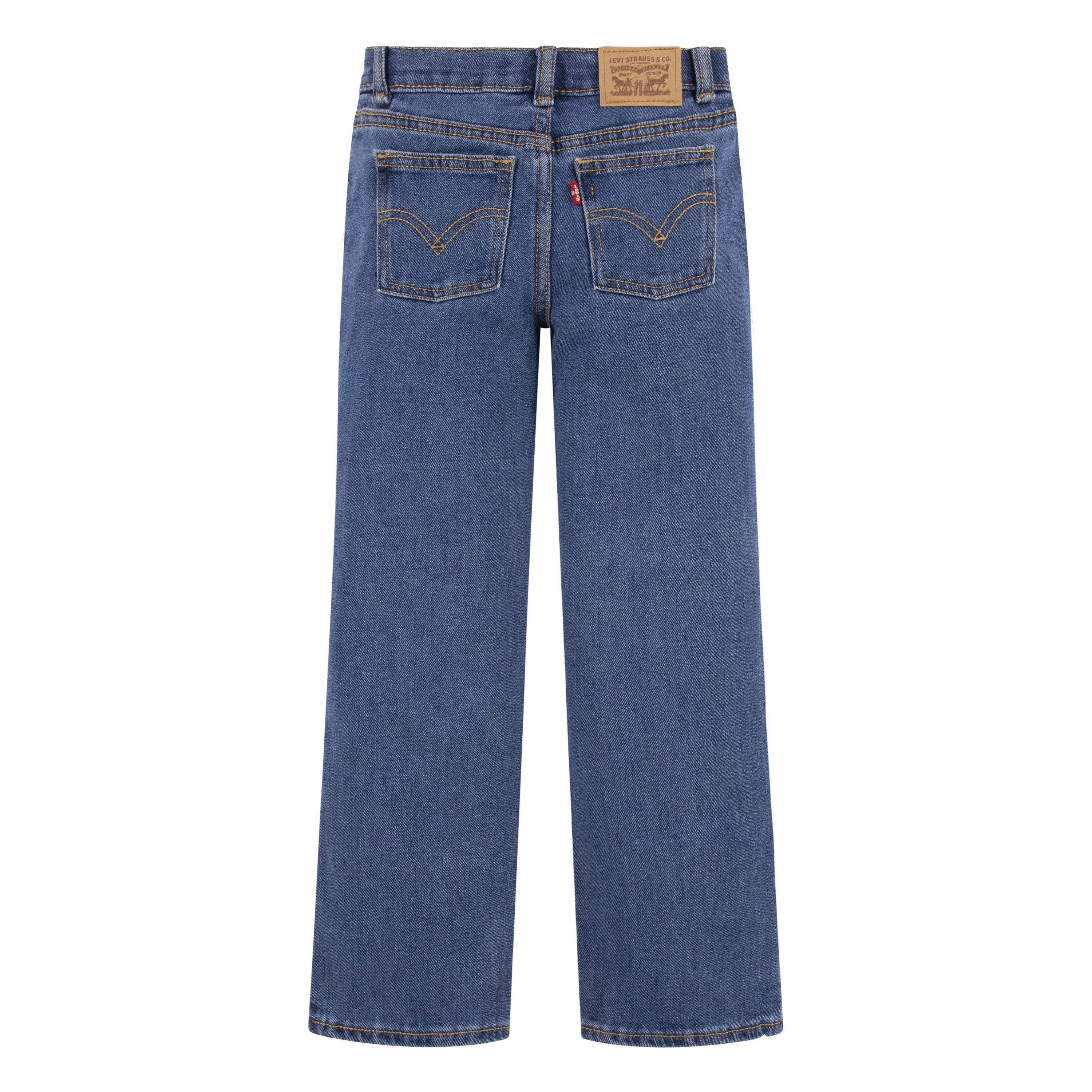 Levi's Wide Leg Med Wash Little Girls' Blue Denim Jeans