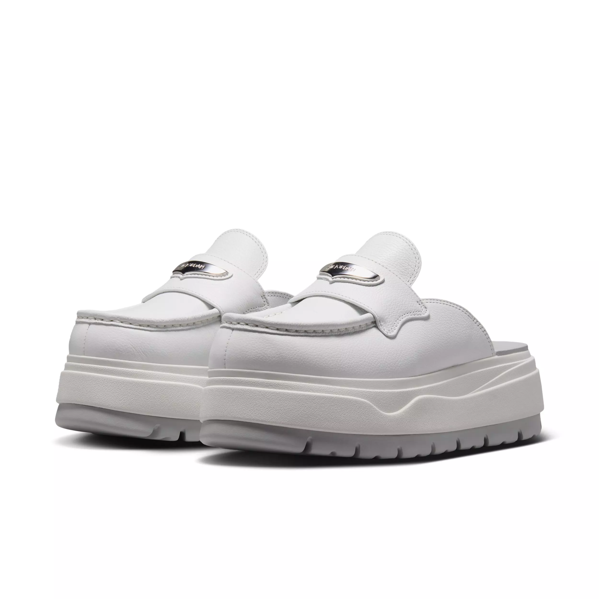 Jordan Mule "Summit White/Vast Grey/Metallic Silver" Women's Shoe - WHITE/GREY/SILVER