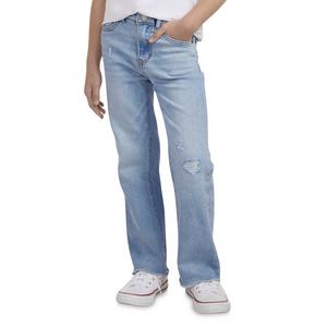 Levi's Little Girls' Wide Leg Lt Wash Bauhaus Blues Denim Jeans