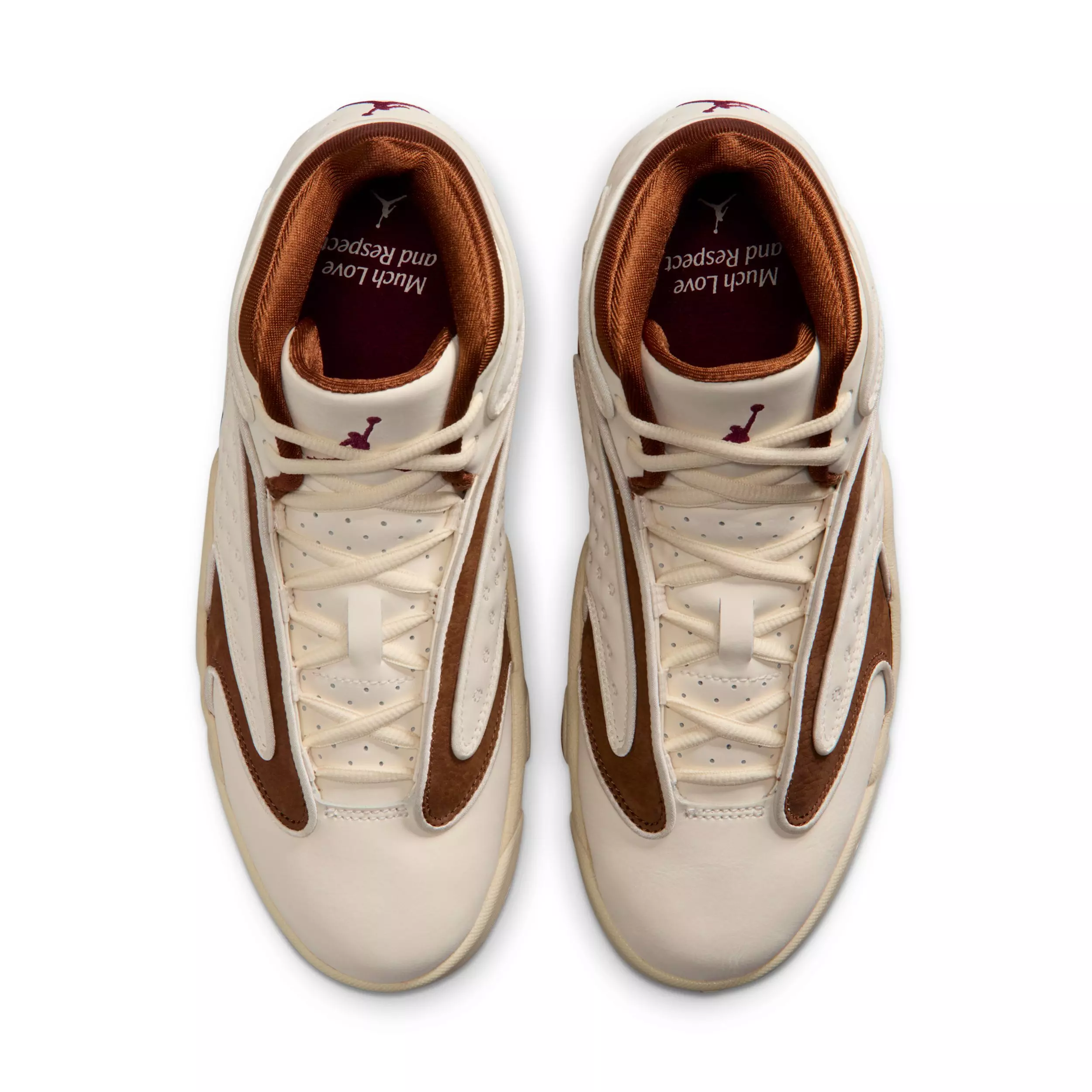 Jordan OG "Pale Ivory/Light British Tan/Muslin/Track Red" Women's Shoe - IVORY/LT TAN/MUSLIN/RED