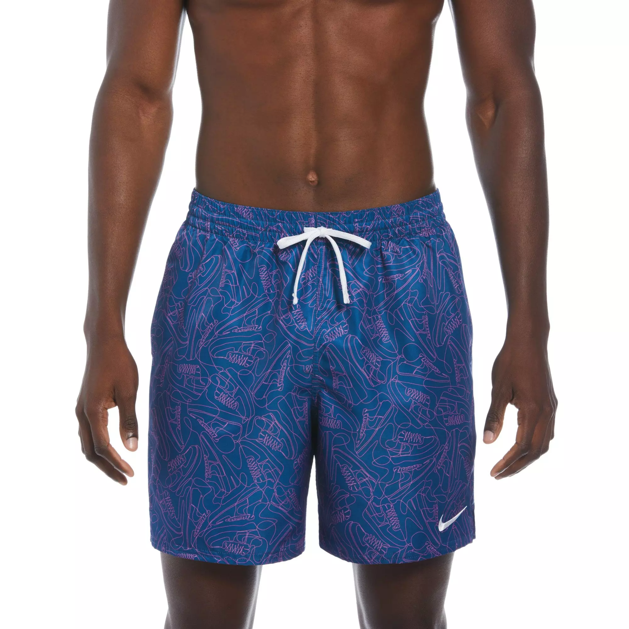 Nike Men's Swim Sneakers 7" Volley Swim Shorts - BLUE