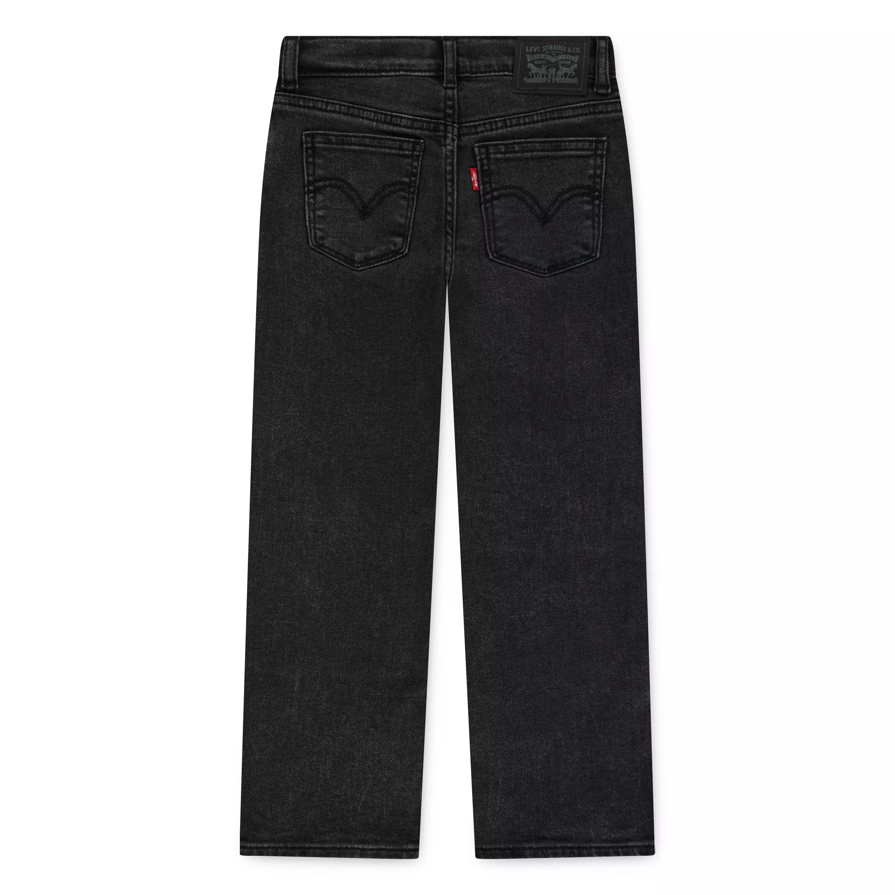 Levi's Little Girls' Wide Leg Black Wash Black Denim Jeans - BLACK