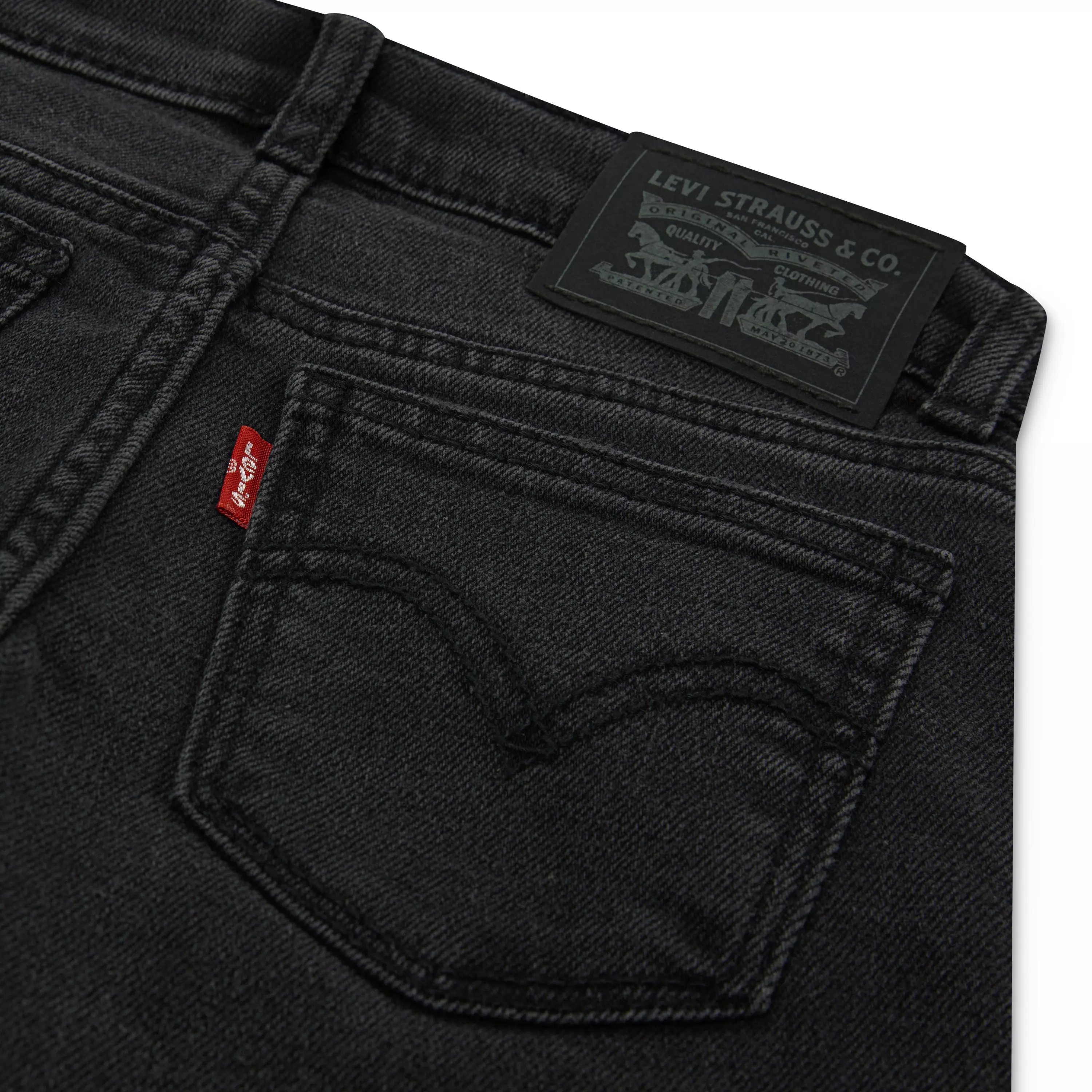 Levi's Little Girls' Wide Leg Black Wash Black Denim Jeans - BLACK