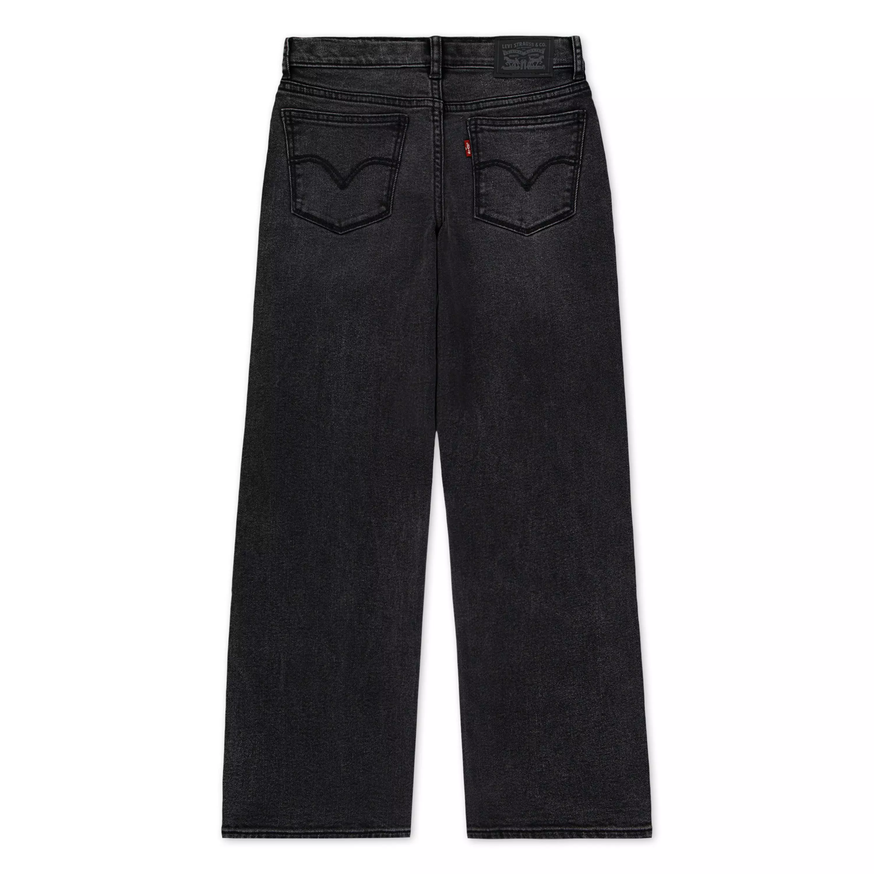 Levi's Big Girls' Wide Leg Black Wash Denim Jeans - Black - BLACK