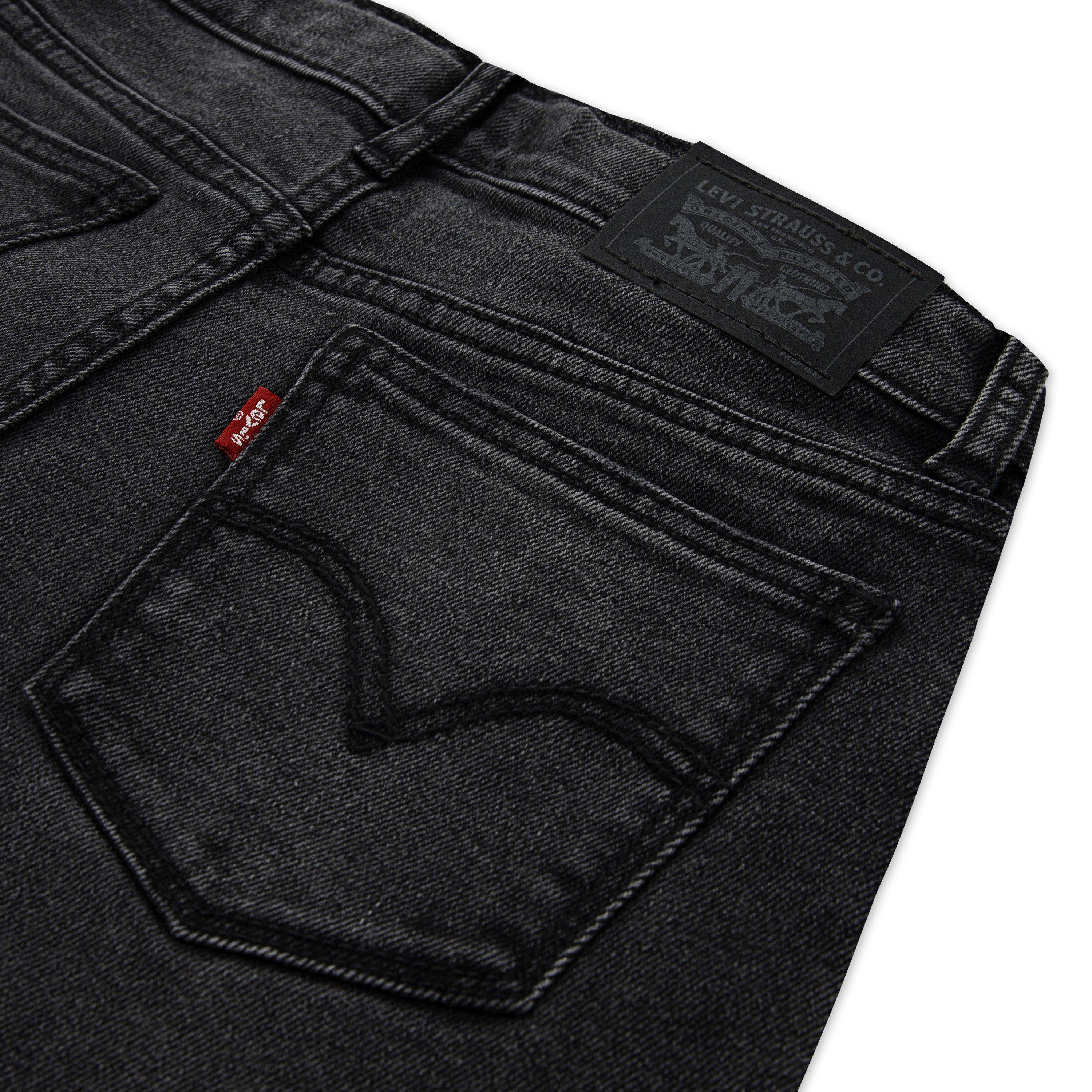 Levi's Big Girls' Wide Leg Black Wash Denim Jeans - Black - BLACK Thumbnail View 4