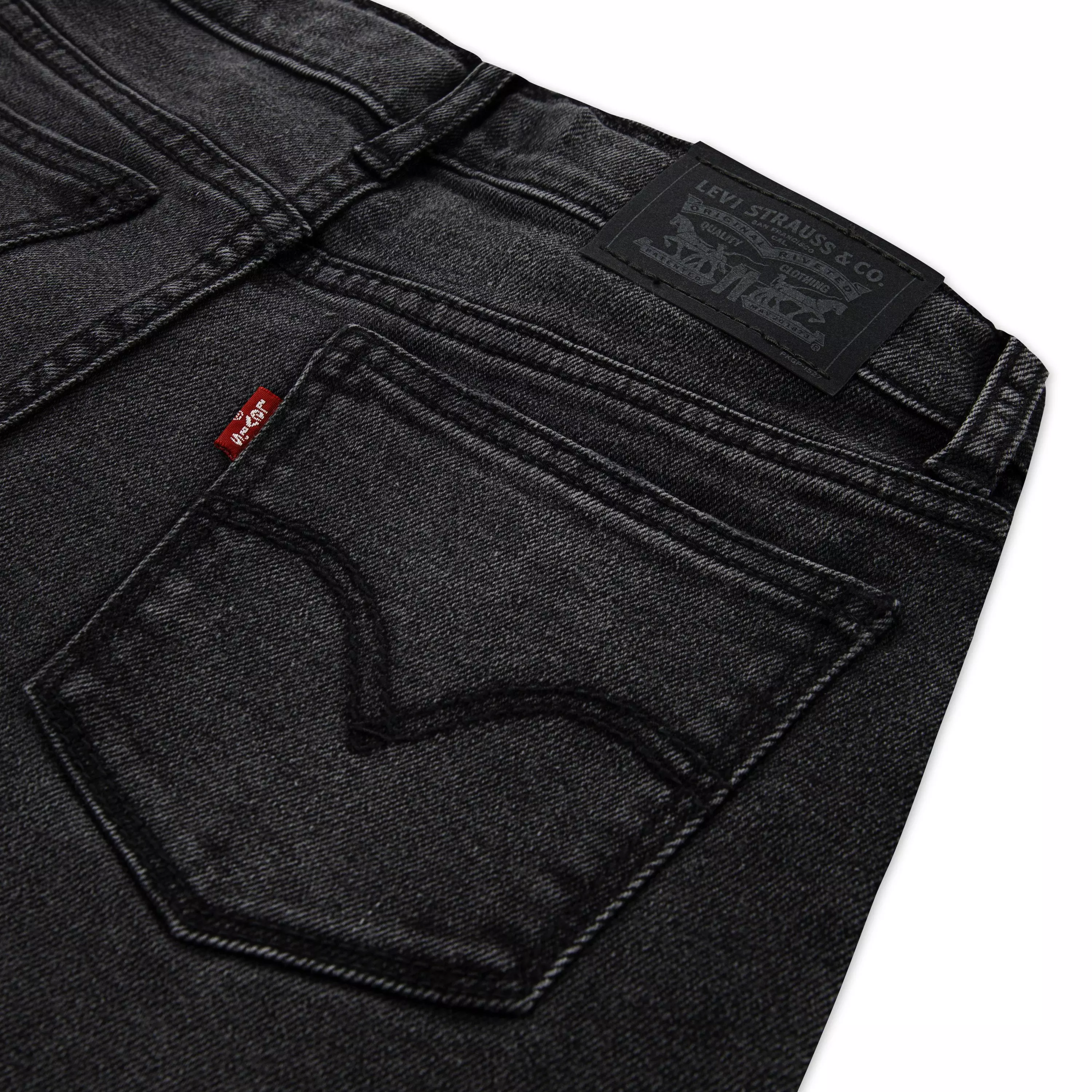 Levi's Big Girls' Wide Leg Black Wash Denim Jeans - Black - BLACK