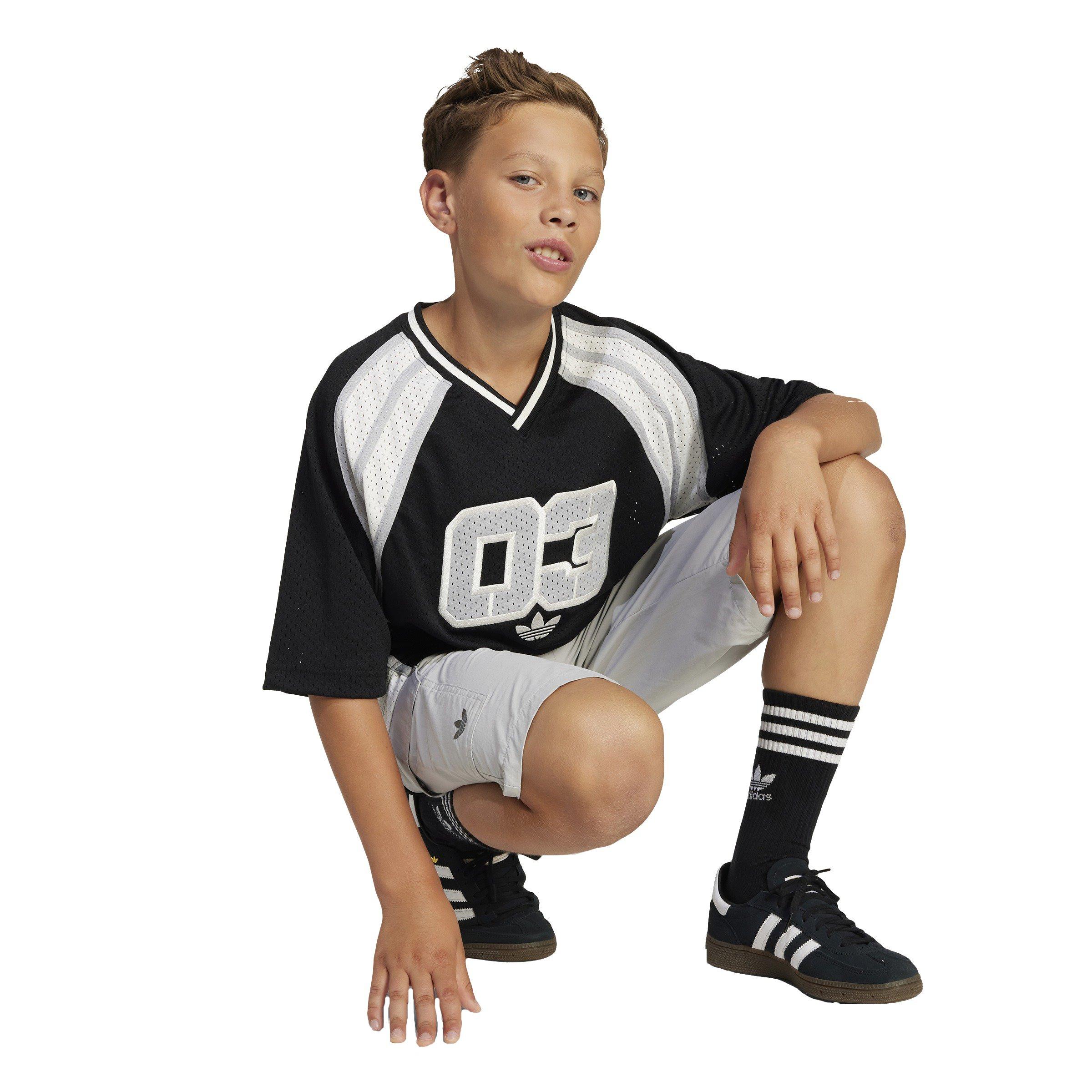 adidas Originals '03 Oversized Big Kids' Black Jersey T-Shirt