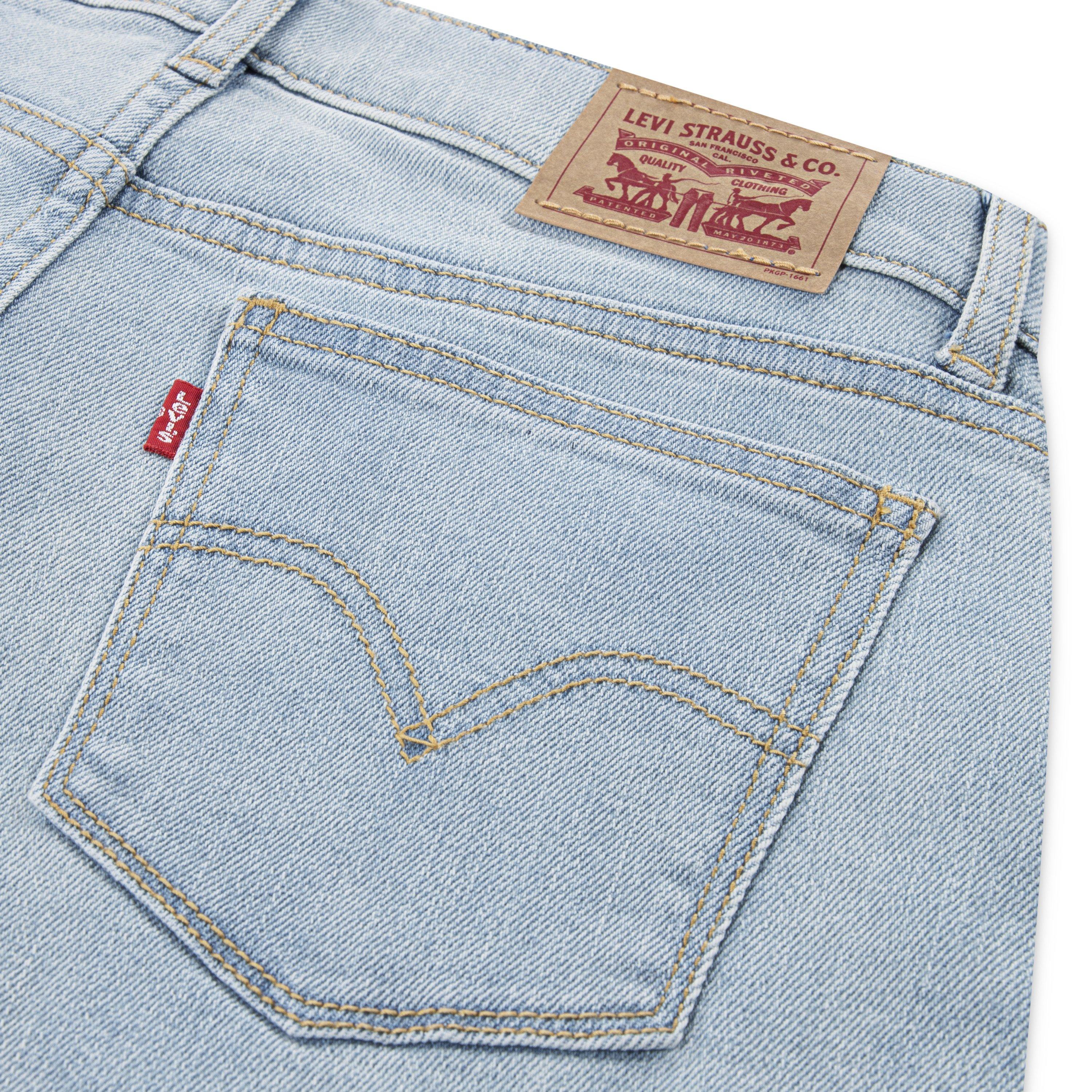Levi's Big Girls' Wide Leg Lt Wash Bauhaus Blues Denim Jeans - BAUHAUS BLUES Thumbnail View 5
