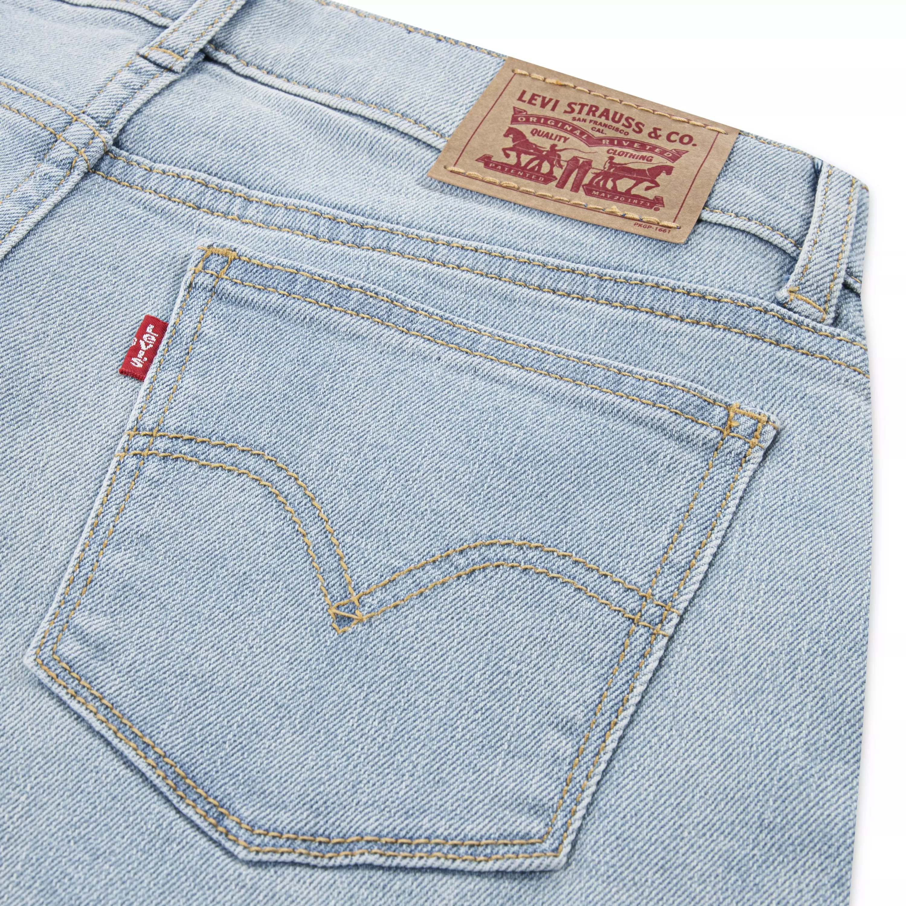 Levi's Big Girls' Wide Leg Lt Wash Bauhaus Blues Denim Jeans - BAUHAUS BLUES