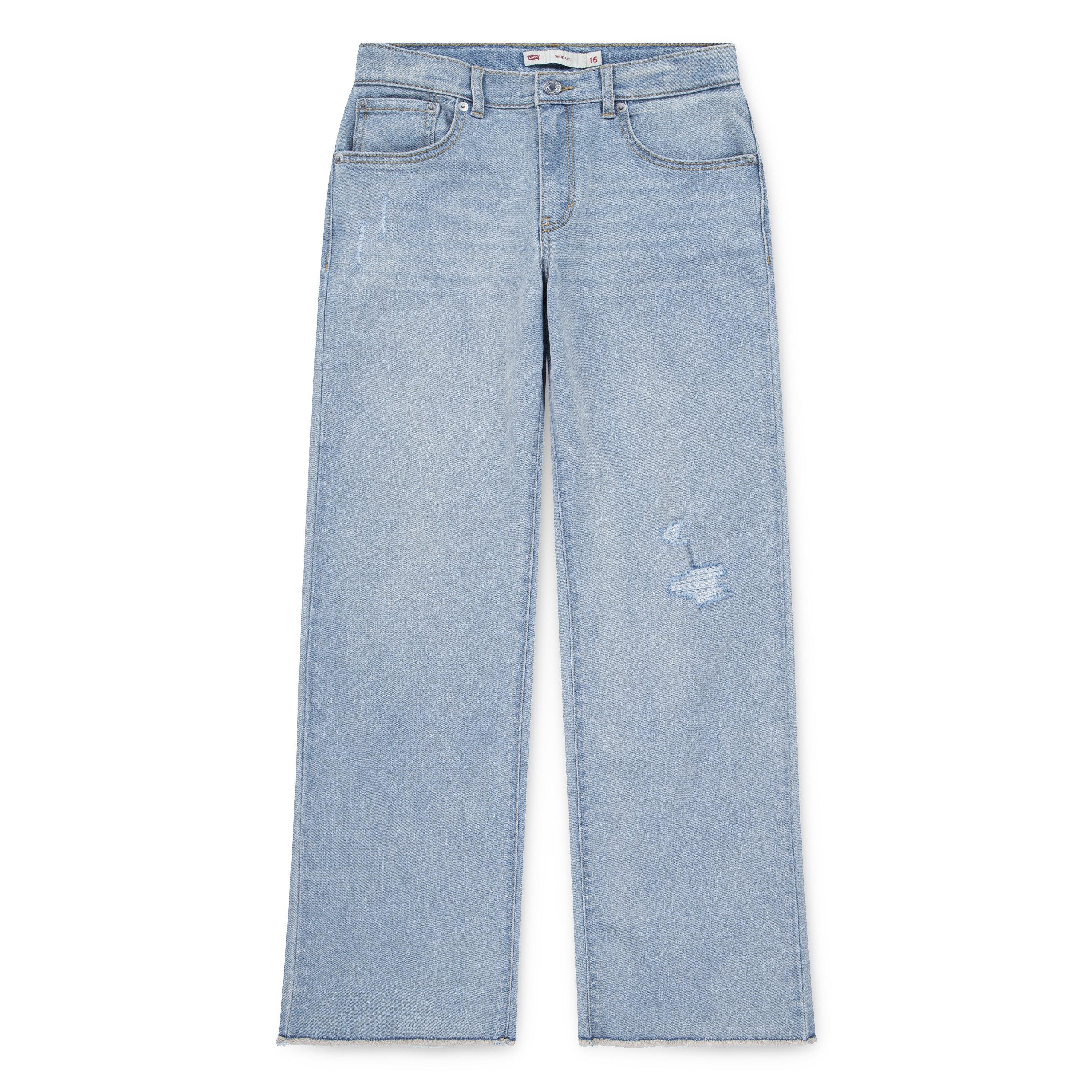Levi's Big Girls' Wide Leg Lt Wash Bauhaus Blues Denim Jeans - BAUHAUS BLUES Thumbnail View 6