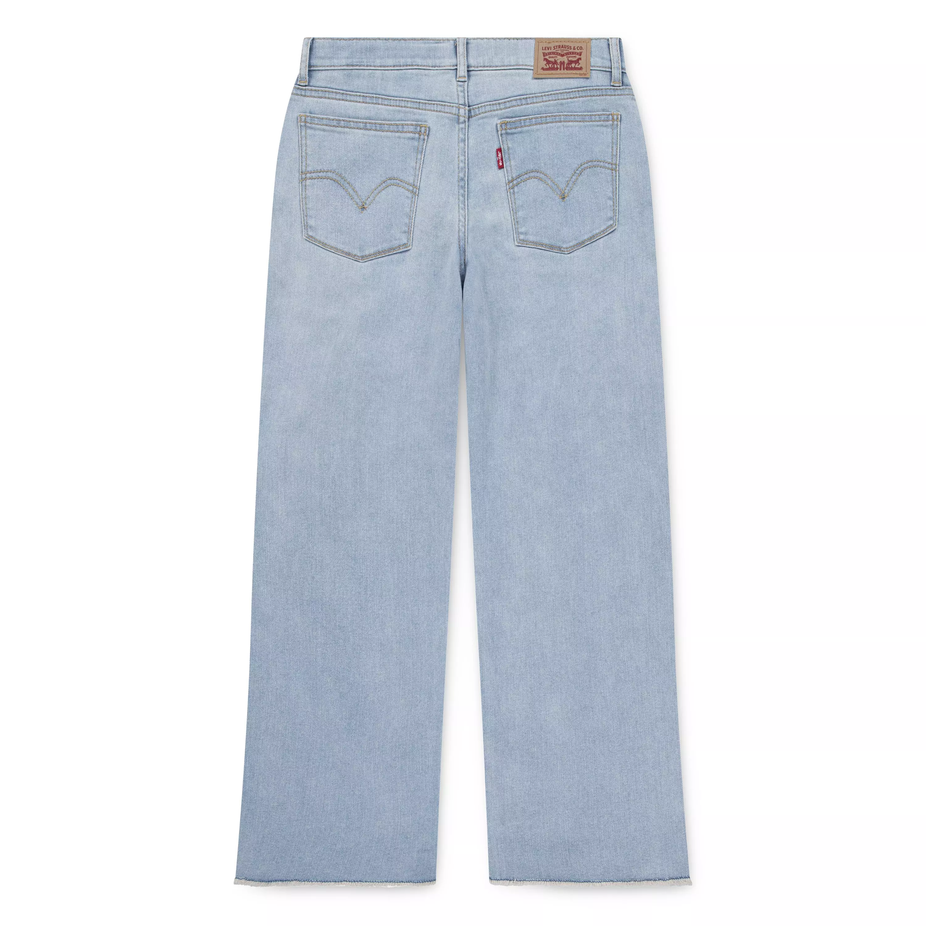 Levi's Big Girls' Wide Leg Lt Wash Bauhaus Blues Denim Jeans - BAUHAUS BLUES