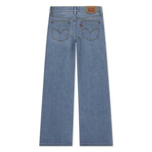 Levi's Big Girls' Wide Leg Med Wash Fun Blue Denim Jeans