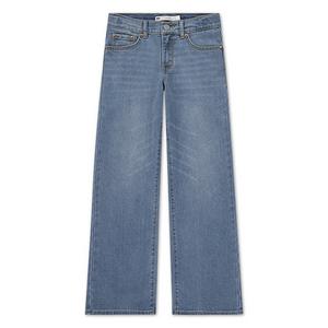 Levi's Big Girls' Wide Leg Med Wash Fun Blue Denim Jeans