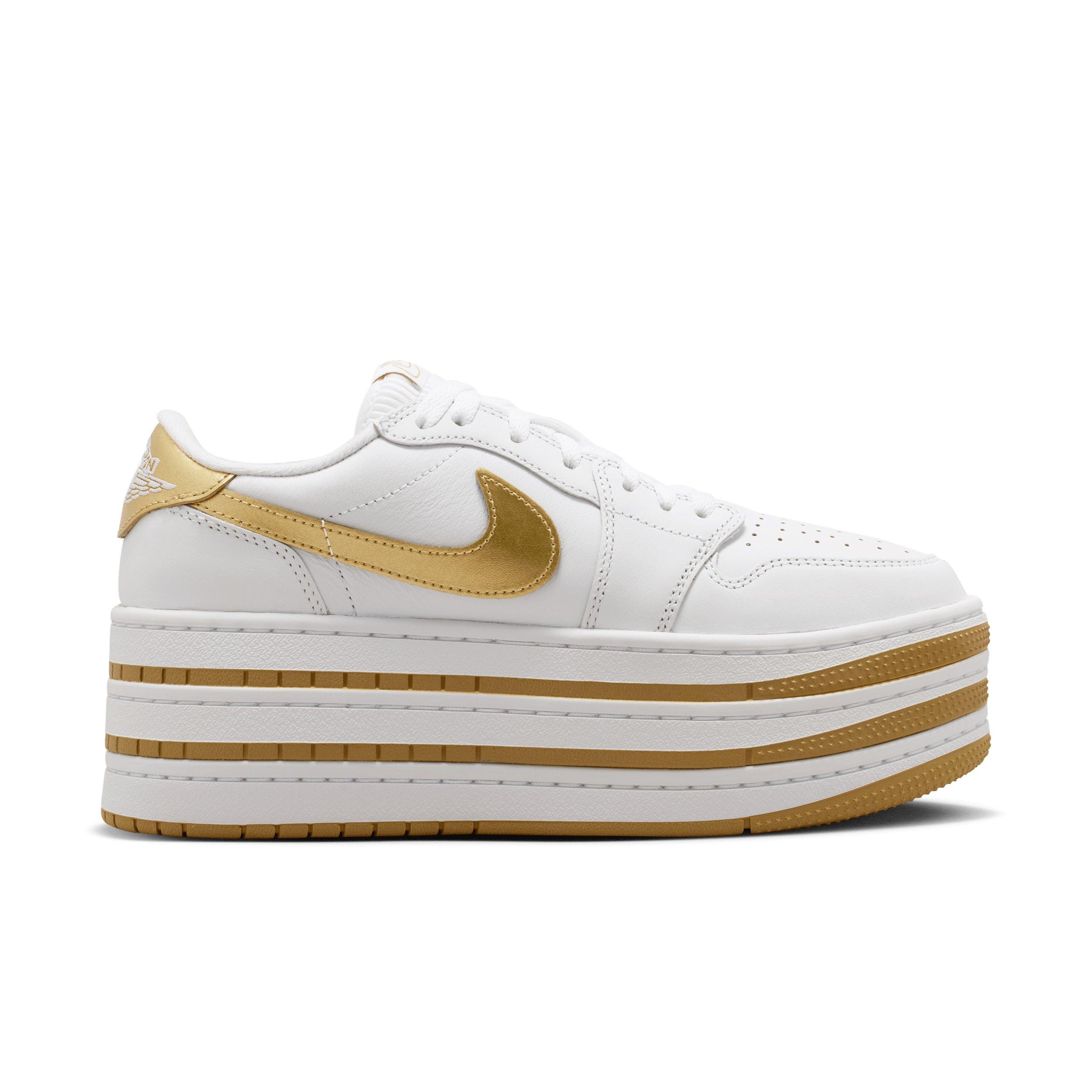 Jordan 1 Triple Stack SE "White/Metallic Gold/White" Women's Shoe - WHITE/GOLD/WHITE Thumbnail View 1