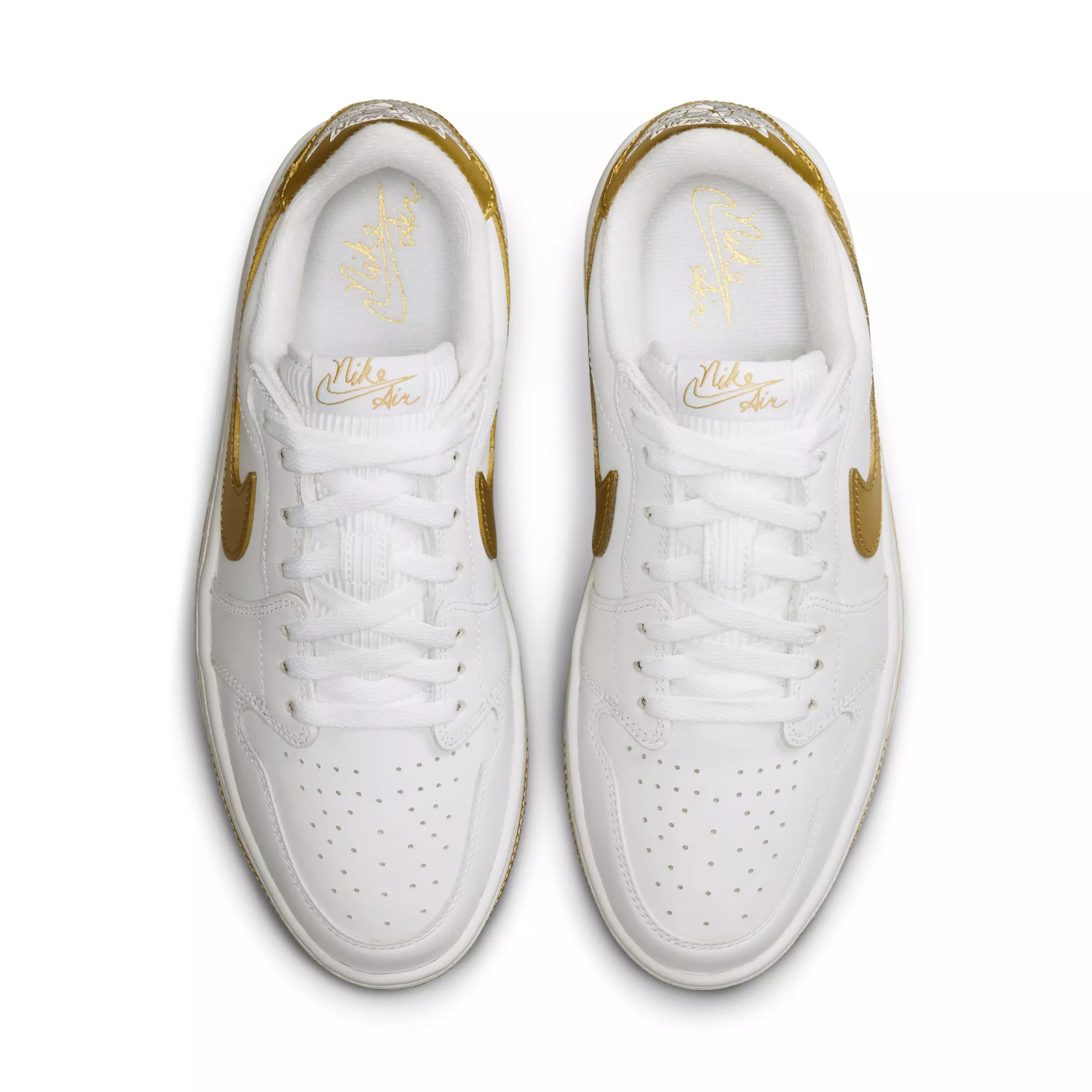 Jordan 1 Triple Stack SE "White/Metallic Gold/White" Women's Shoe - WHITE/GOLD/WHITE