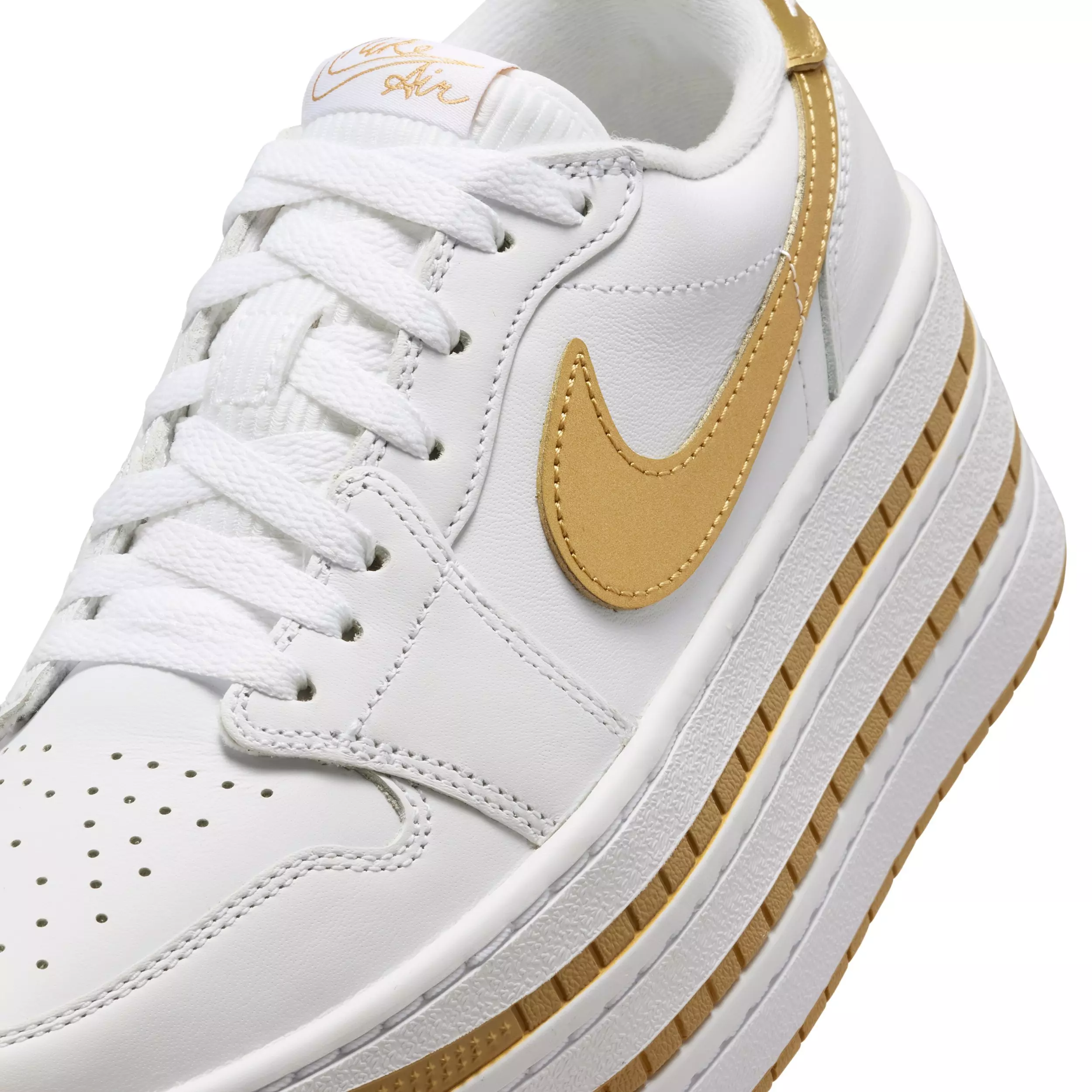Jordan 1 Triple Stack SE "White/Metallic Gold/White" Women's Shoe - WHITE/GOLD/WHITE