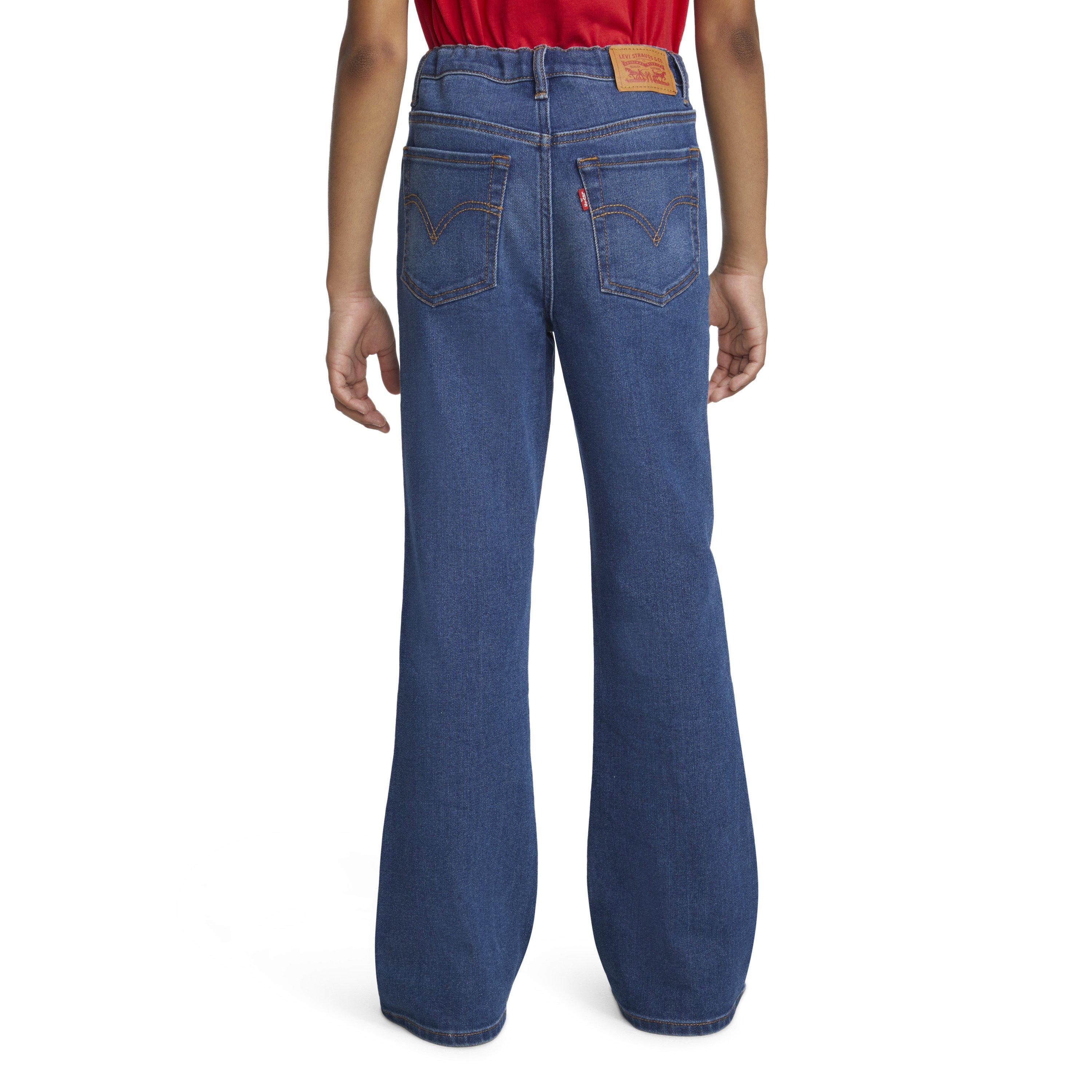Levi's 726 High Rise Flare Big Girls' Dark Blue Wash Denim Jeans