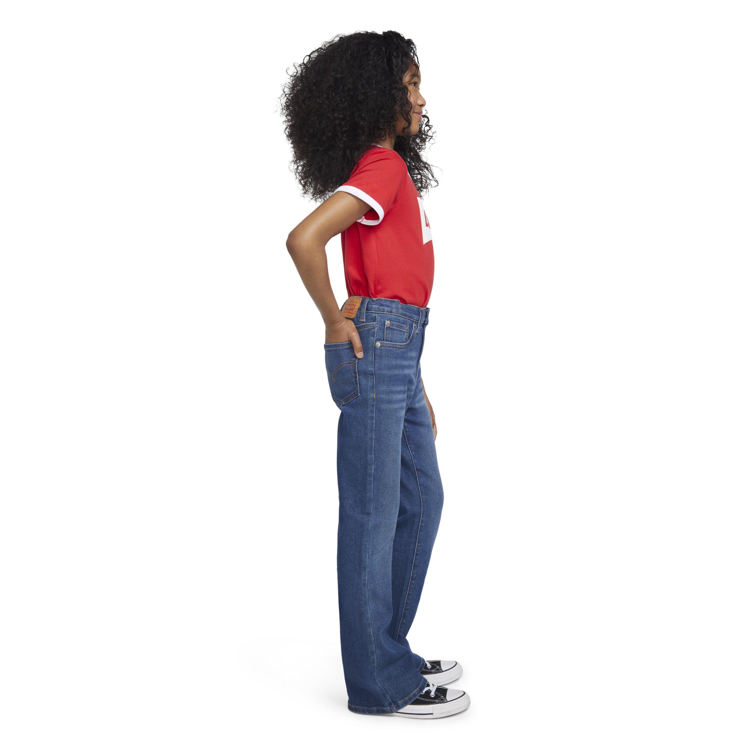 Levi's Big Girls' 726 High Rise Flare Dark Blue Wash Denim Jeans - DARK BLUE Thumbnail View 3