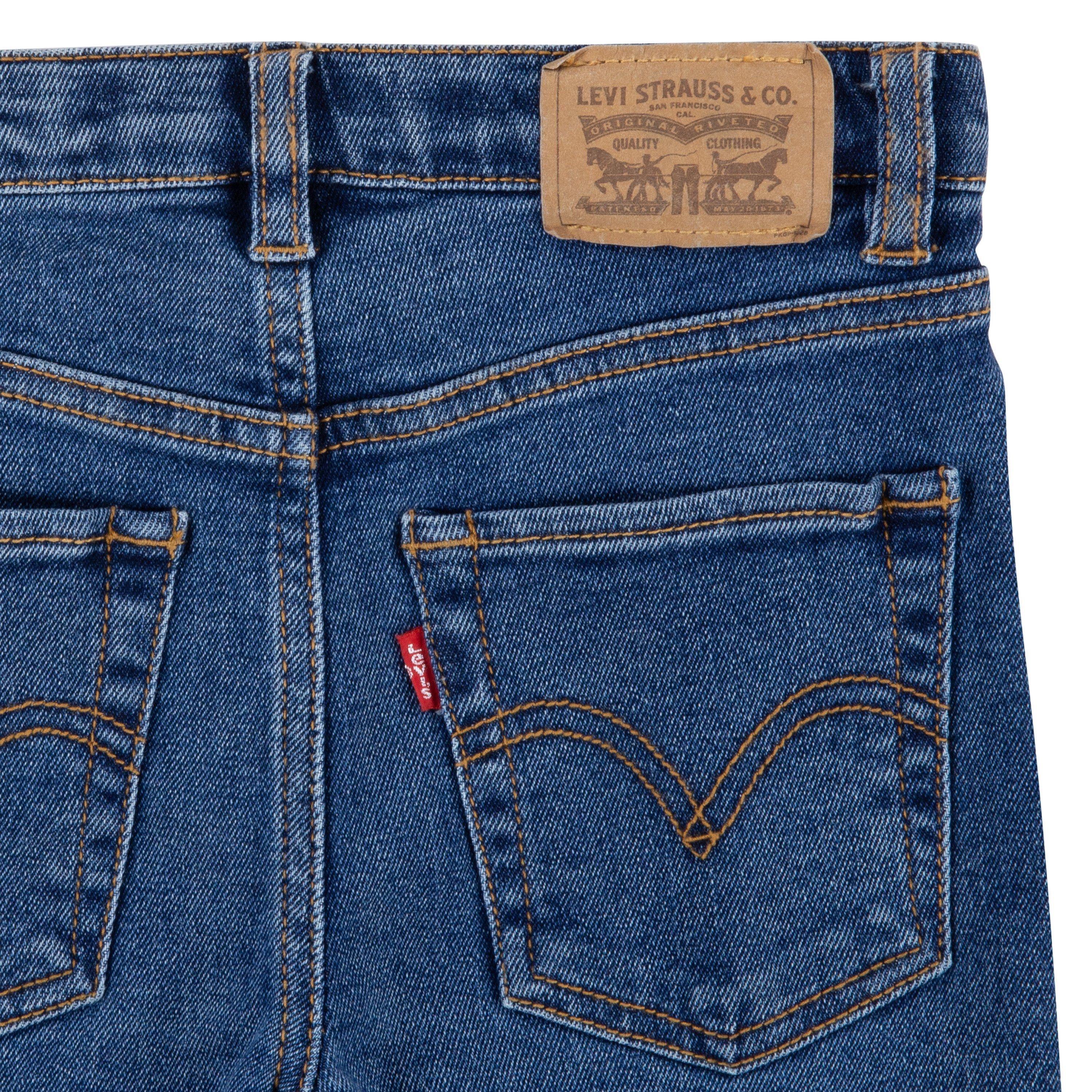 Levi's Big Girls' 726 High Rise Flare Dark Blue Wash Denim Jeans - DARK BLUE Thumbnail View 7