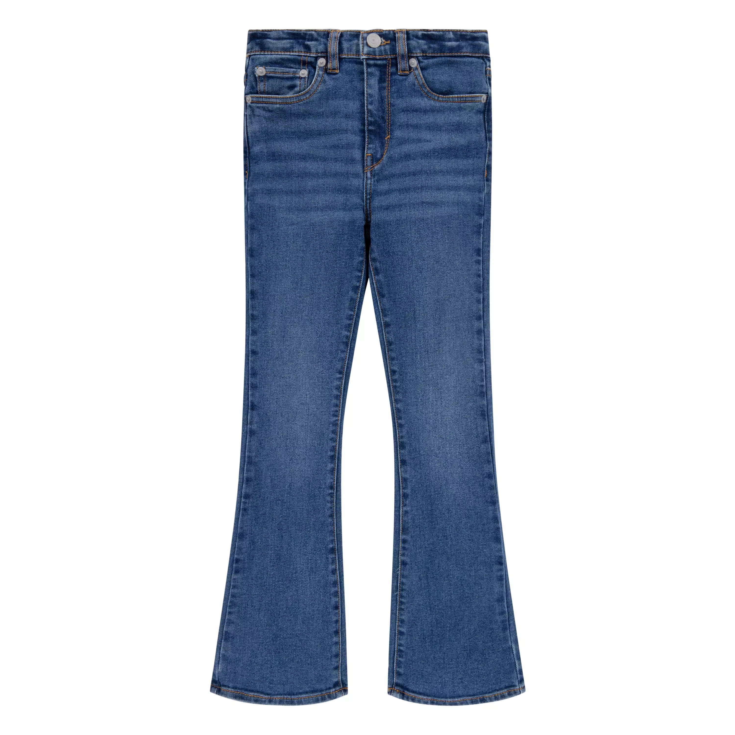 Levi's Big Girls' 726 High Rise Flare Dark Blue Wash Denim Jeans - DARK BLUE