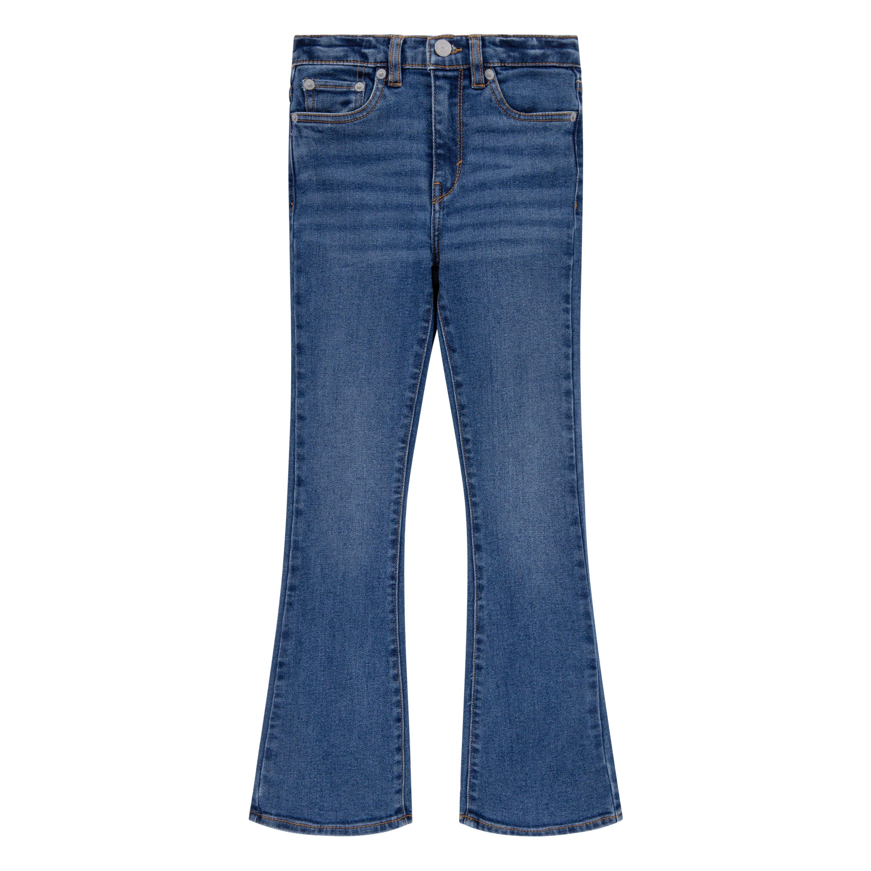 Levi's 726 High Rise Flare Big Girls' Dark Blue Wash Denim Jeans