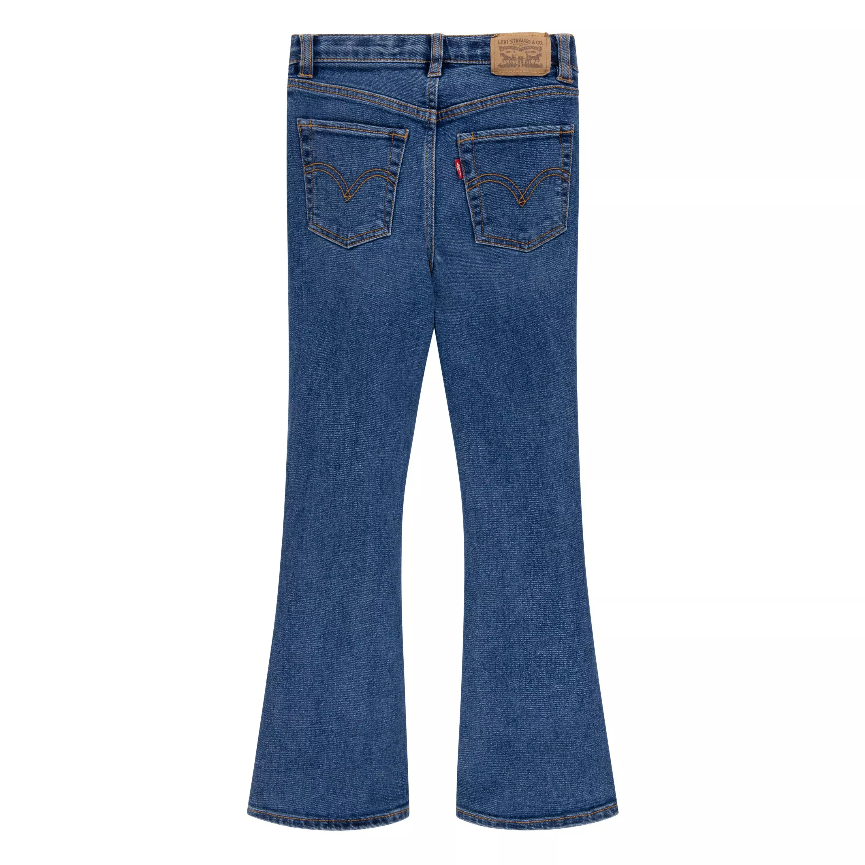 Levi's Big Girls' 726 High Rise Flare Dark Blue Wash Denim Jeans - DARK BLUE