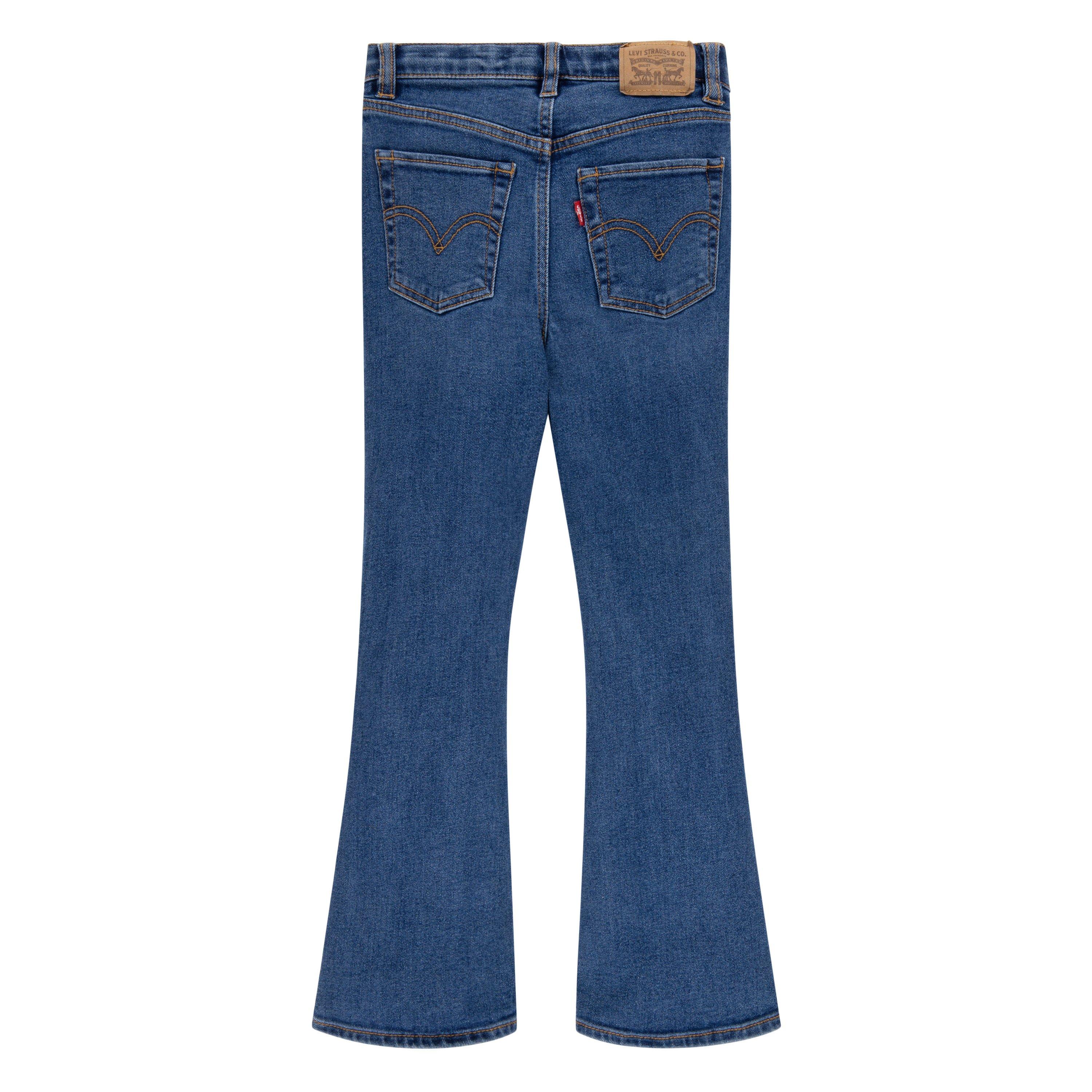 Levi's 726 High Rise Flare Big Girls' Dark Blue Wash Denim Jeans