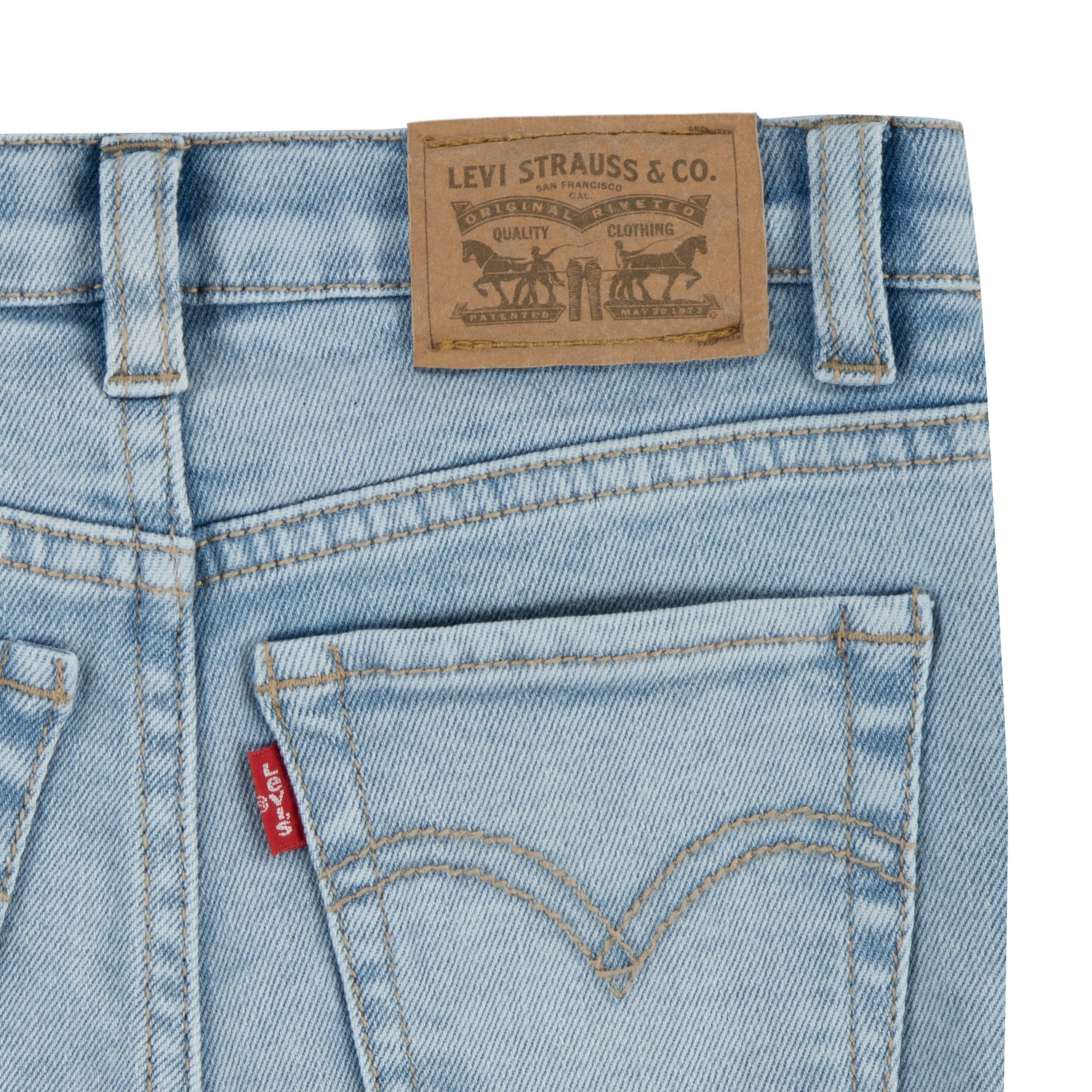 Levi's Little Girls' 726 High Rise Flare Light Blue Wash Denim Jeans - LT BLUE Thumbnail View 4