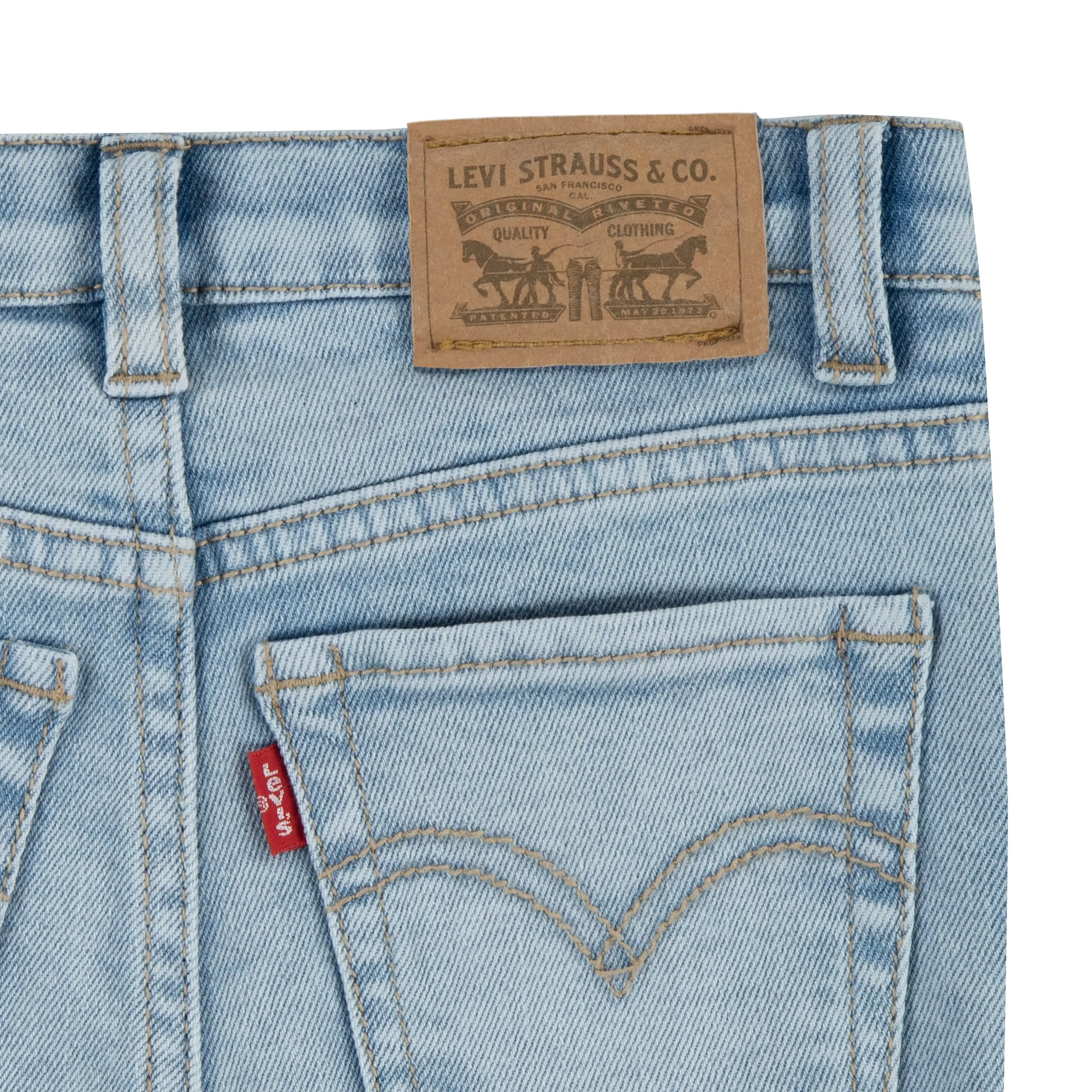 Levi's Little Girls' 726 High Rise Flare Light Blue Wash Denim Jeans - LT BLUE