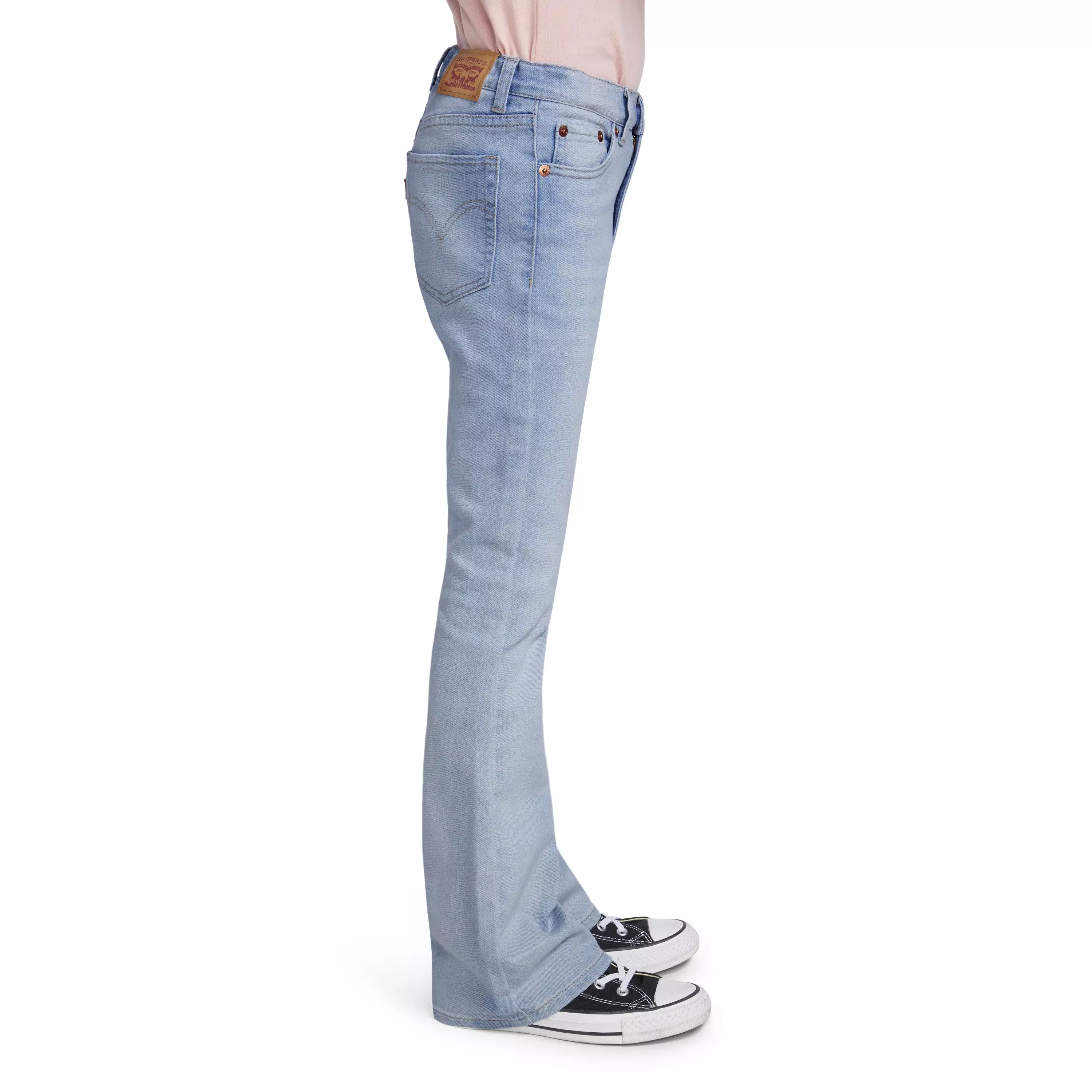 Levi's Big Girls' 726 High Rise Flare Light Blue Wash Denim Jeans - LT BLUE