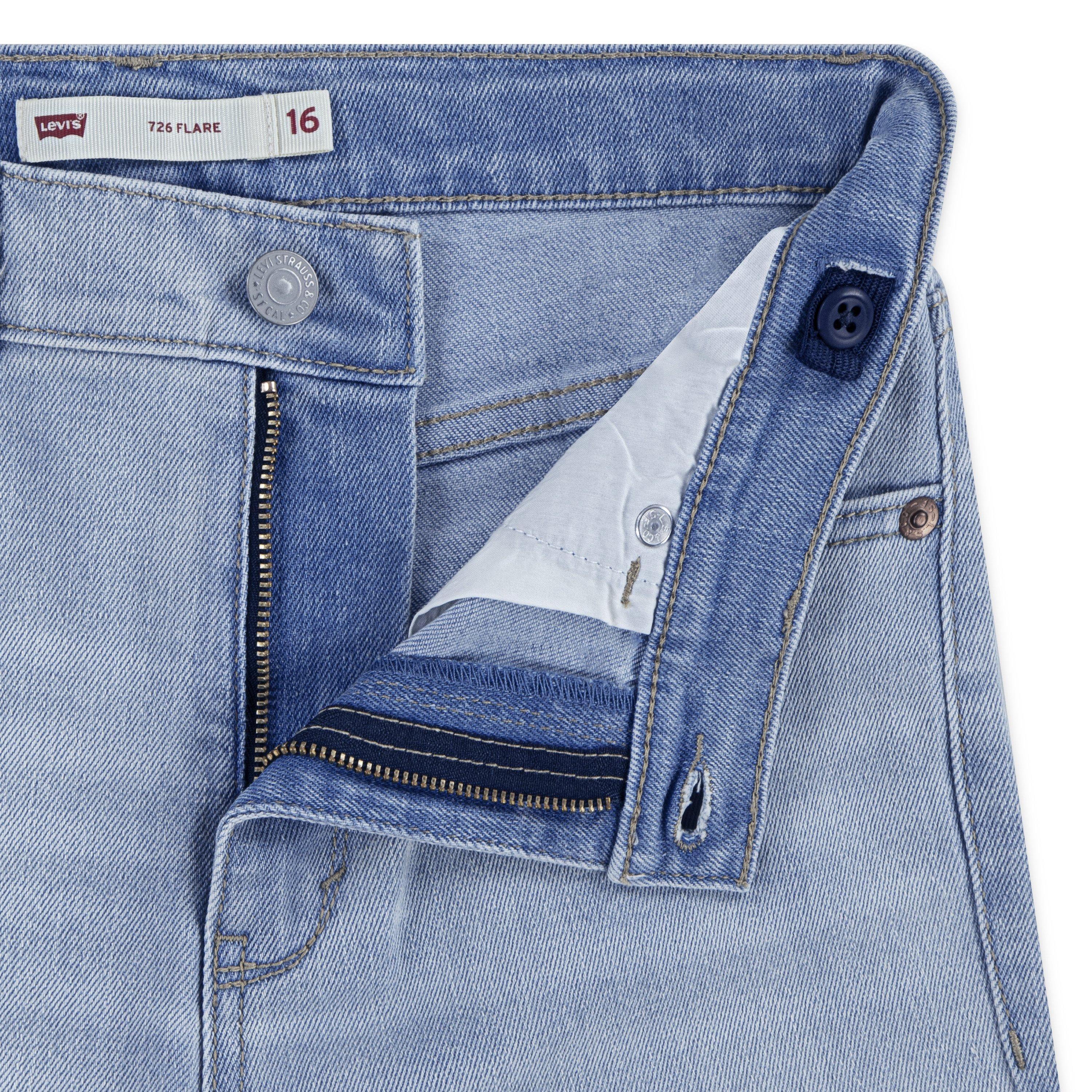 Levi's 726 High Rise Flare Big Girls' Light Blue Wash Denim Jeans