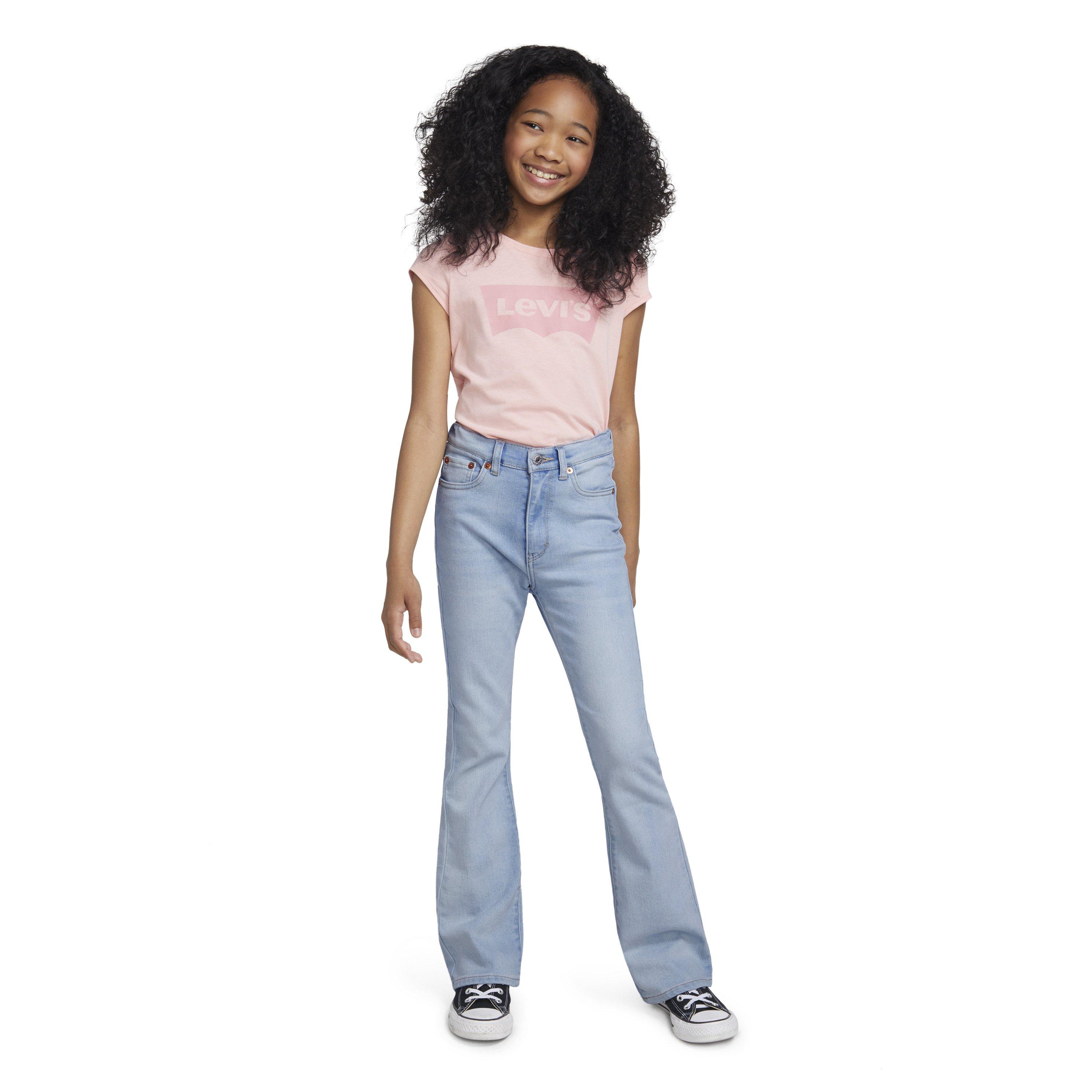 Levi's 726 High Rise Flare Big Girls' Light Blue Wash Denim Jeans