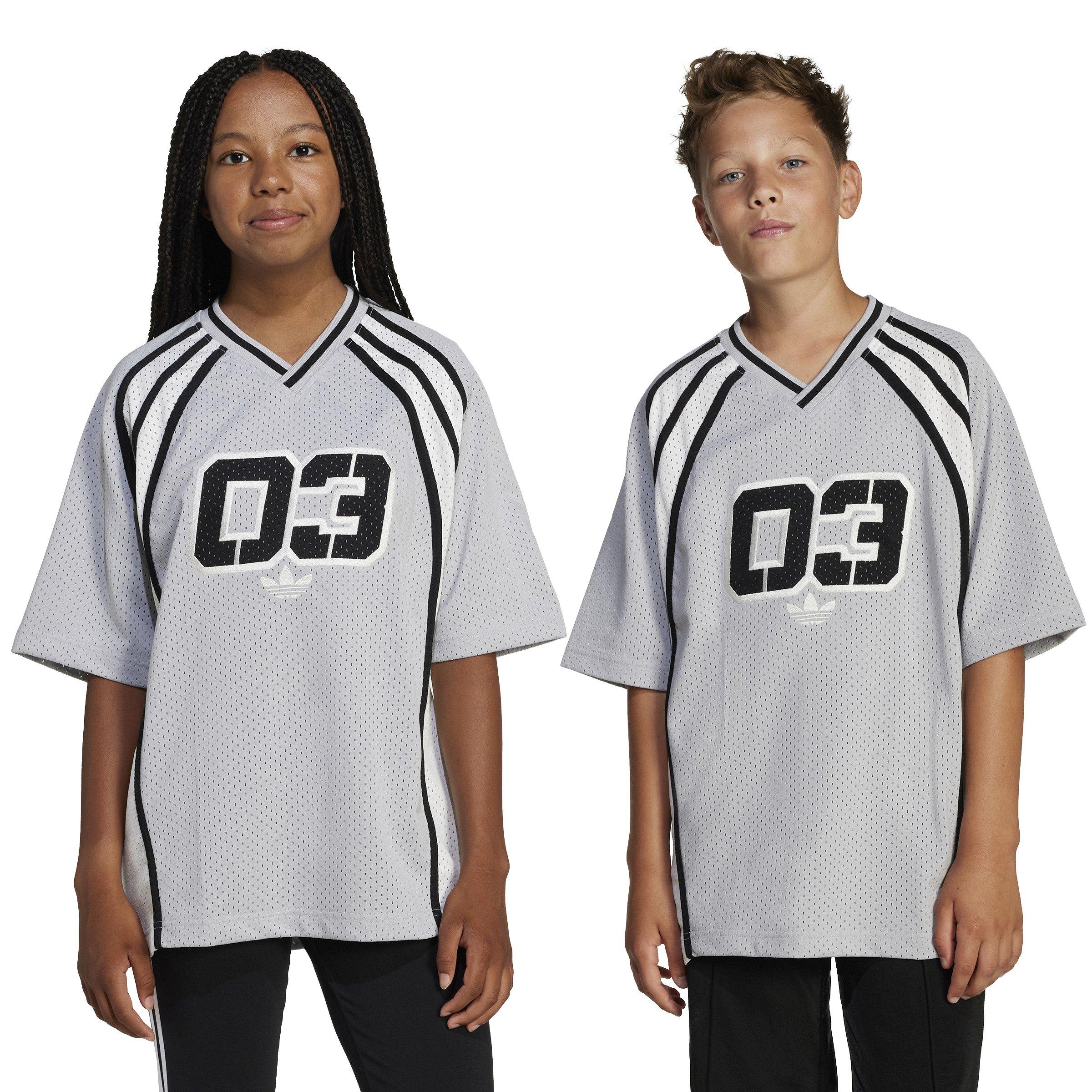 adidas Originals '03 Oversized Big Kids' Grey Jersey T-Shirt