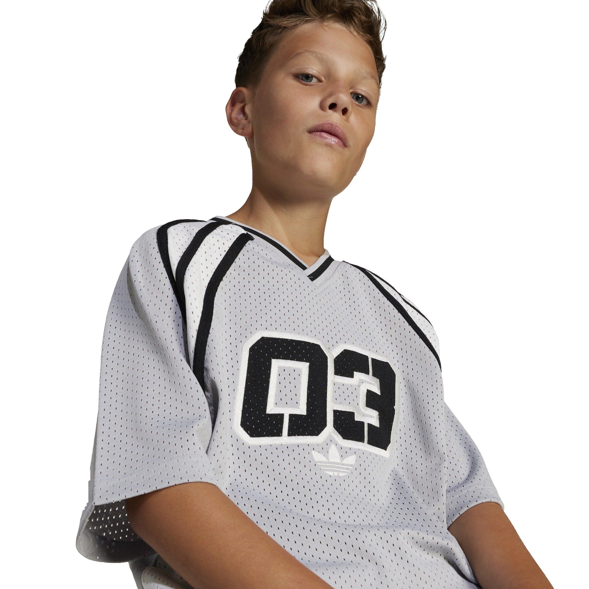 adidas Originals '03 Oversized Big Kids' Grey Jersey T-Shirt