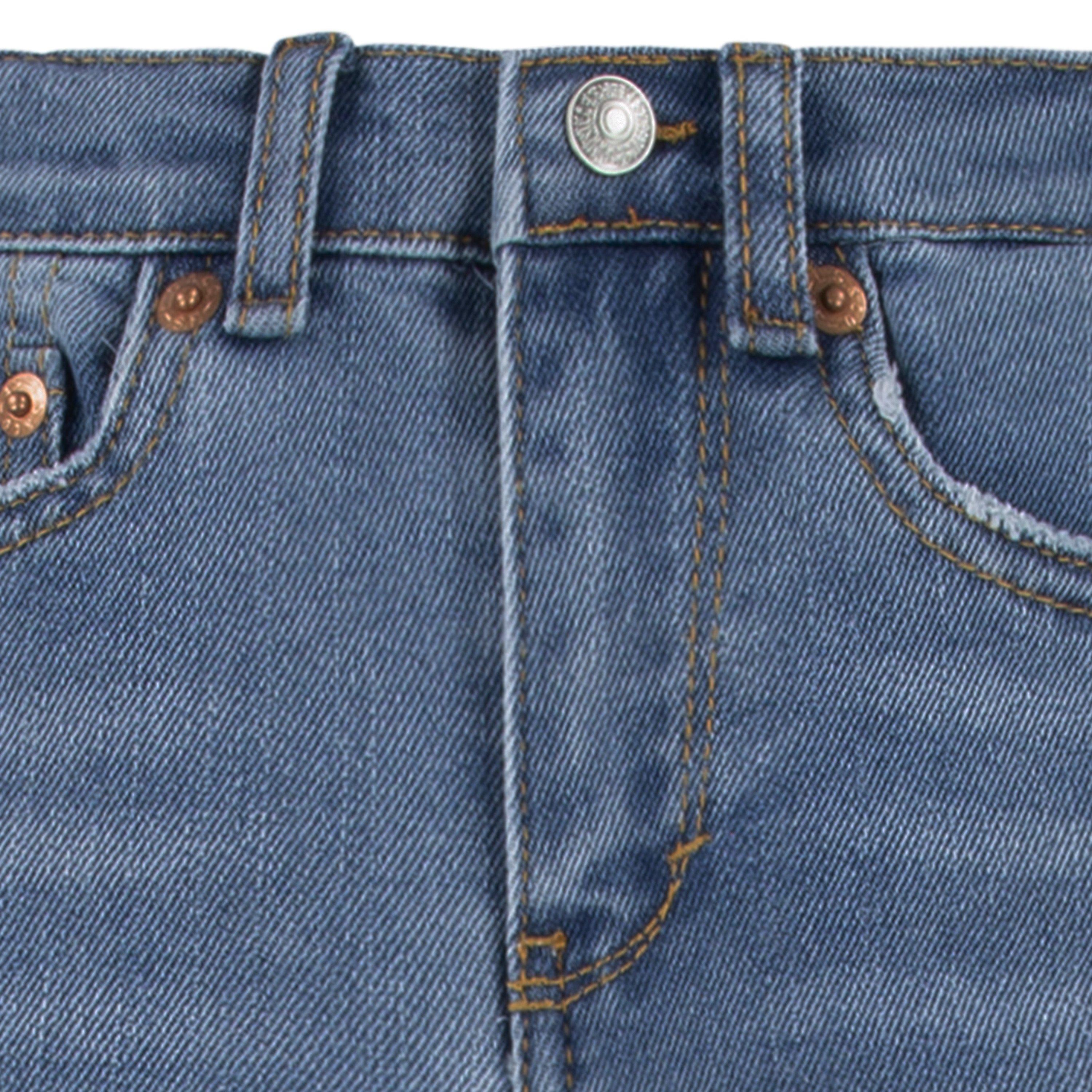 Levi's Little Girls' 726 High Rise Flare Medium Blue Wash Denim Jeans - MEDIUM BLUE Thumbnail View 3